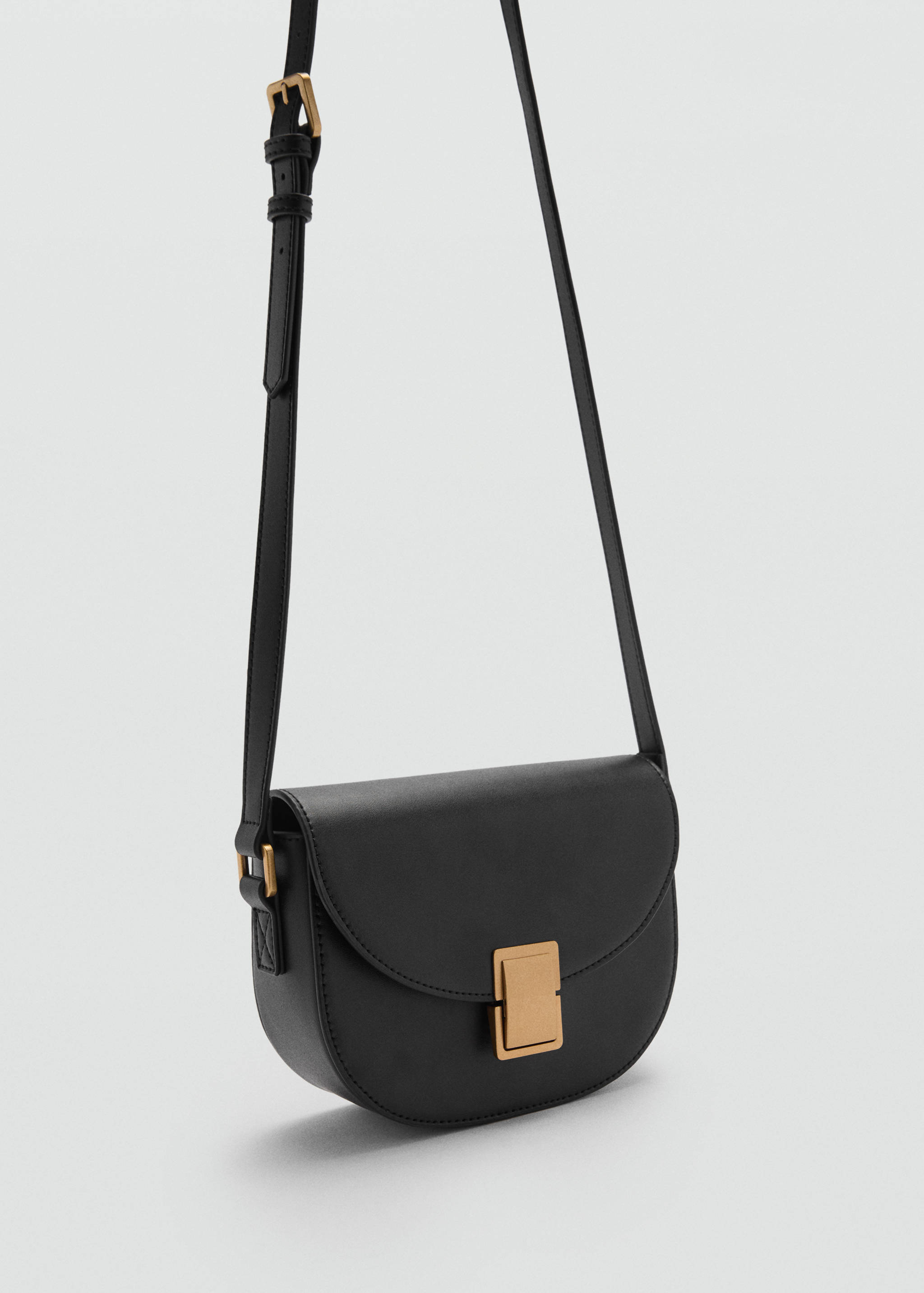 Crossbody bag with metal closure - Medium plane