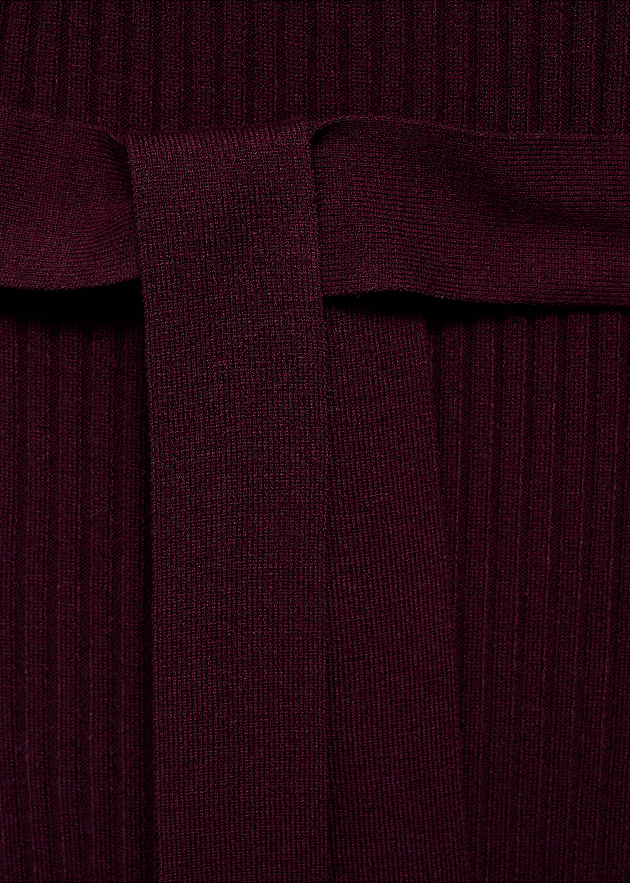 Ribbed knit dress - Details of the article 0, Maroon. Ref: 77056722-00.