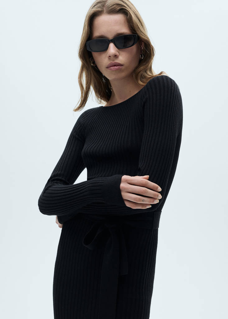 Ribbed knit dress