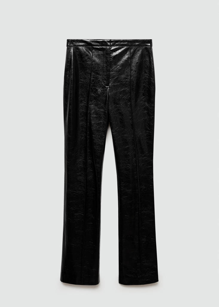 Faux-leather skinny trousers — Black