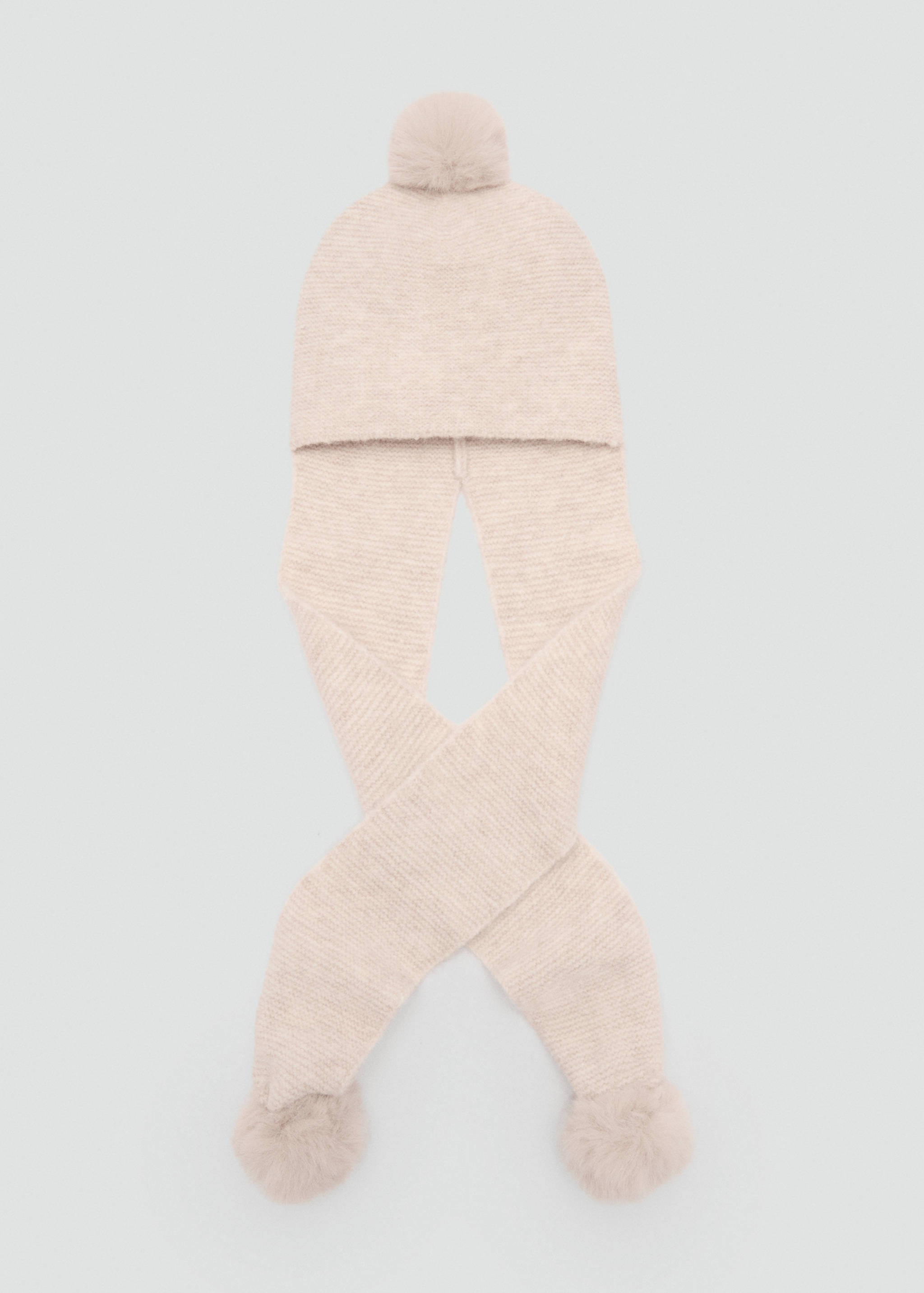 Scarf hat with pompoms - Article without model