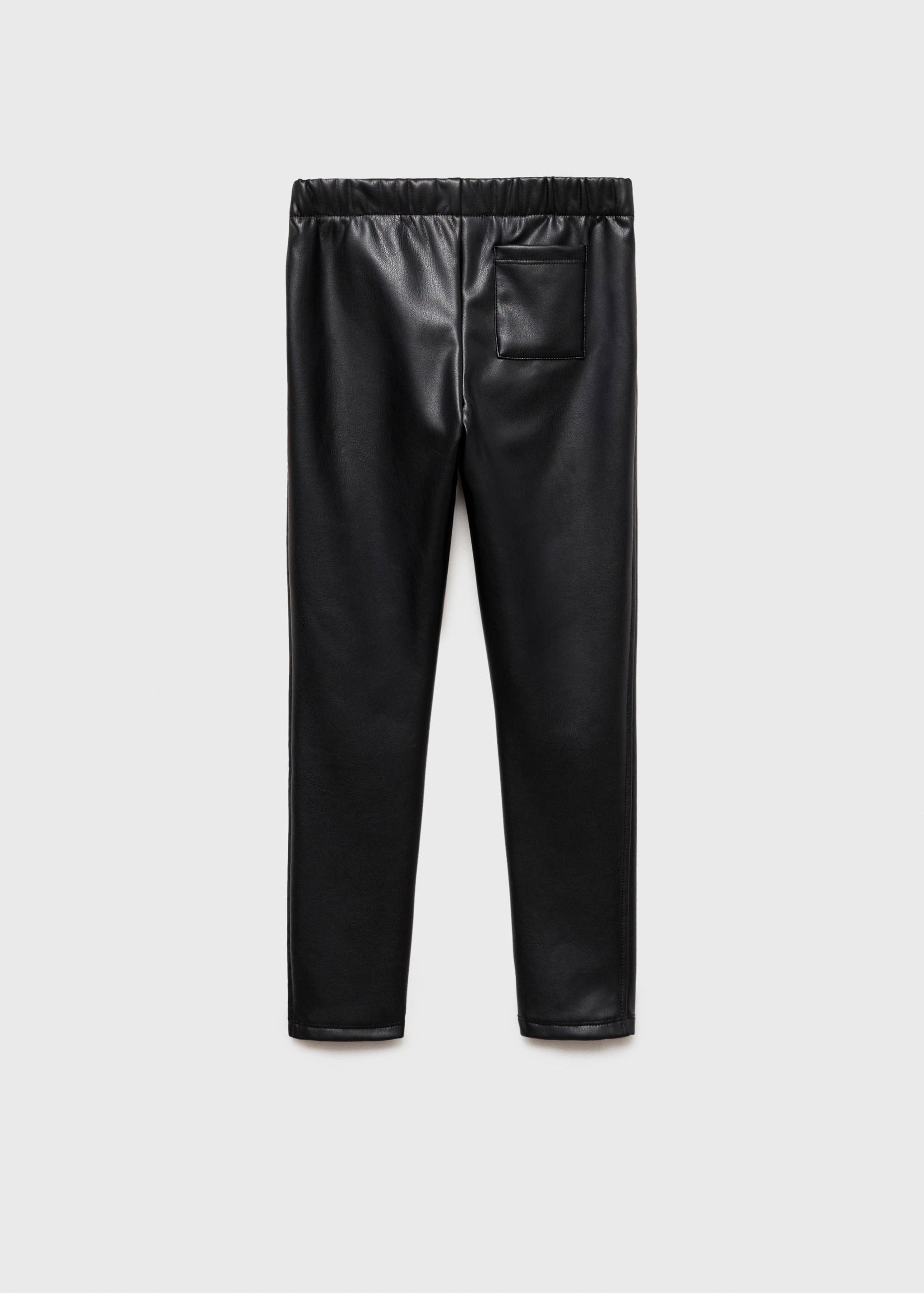 皮革效果打底裤 - null