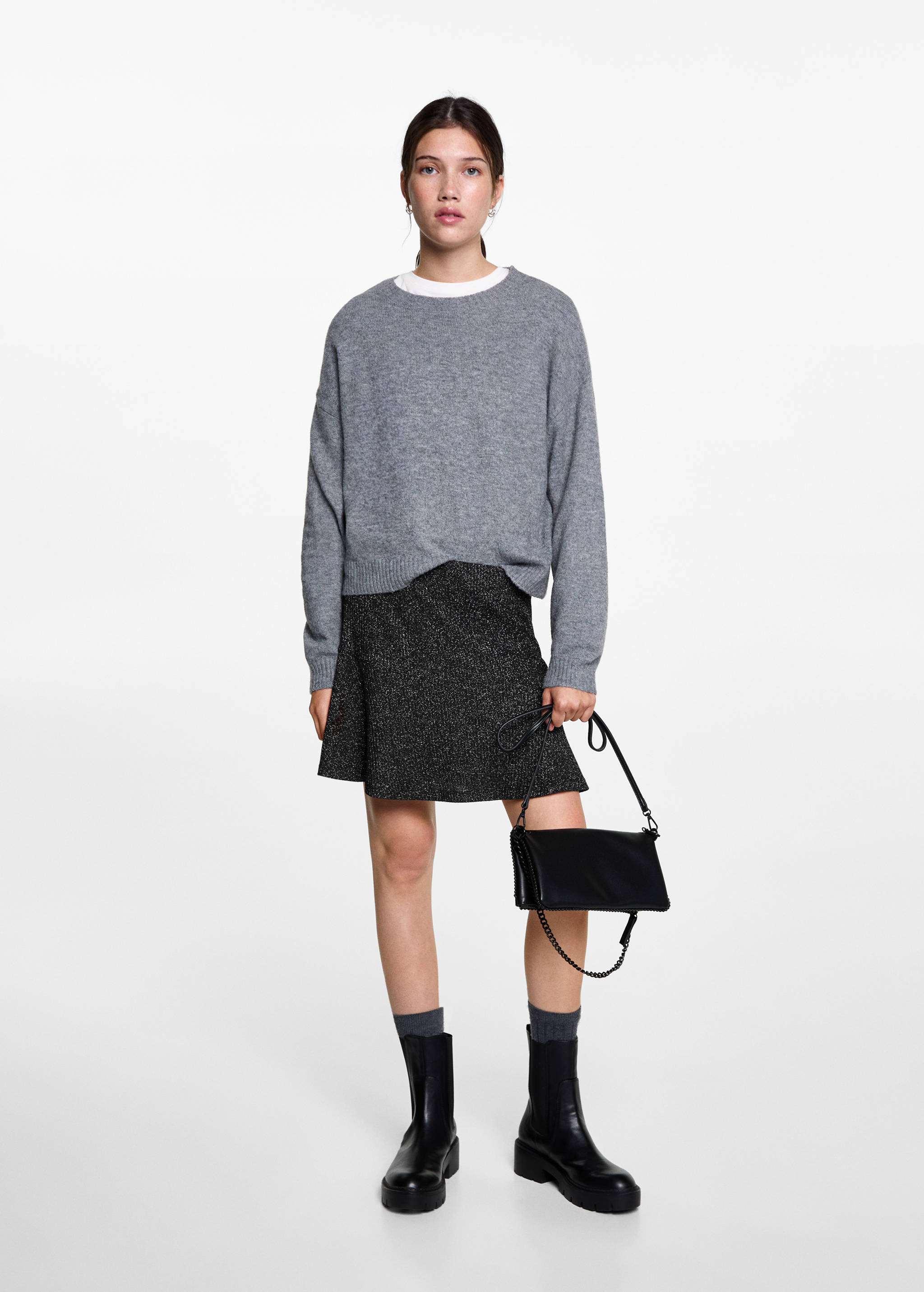 Lurex knitted skirt - General plane