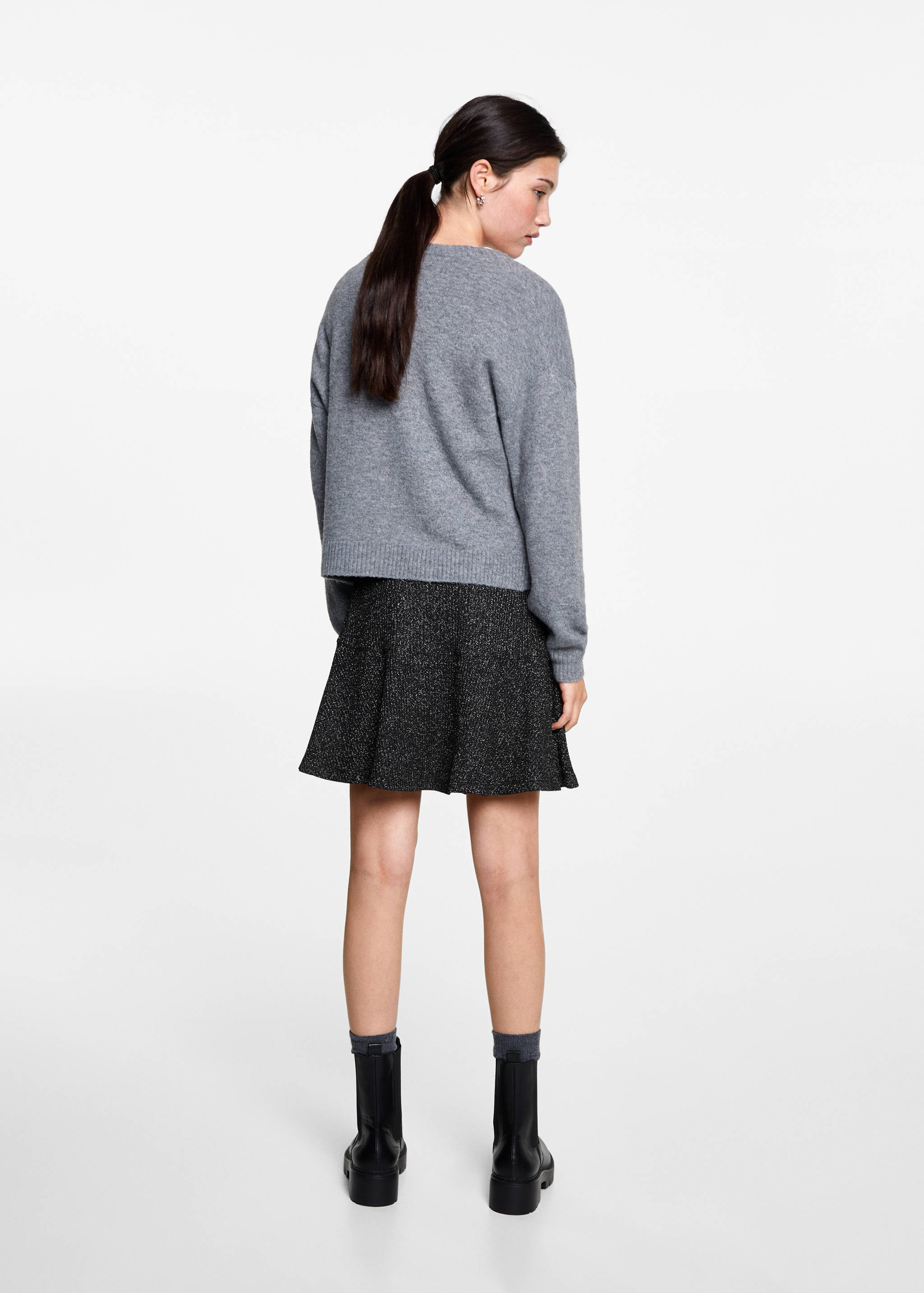 Lurex knitted skirt - Reverse of the article