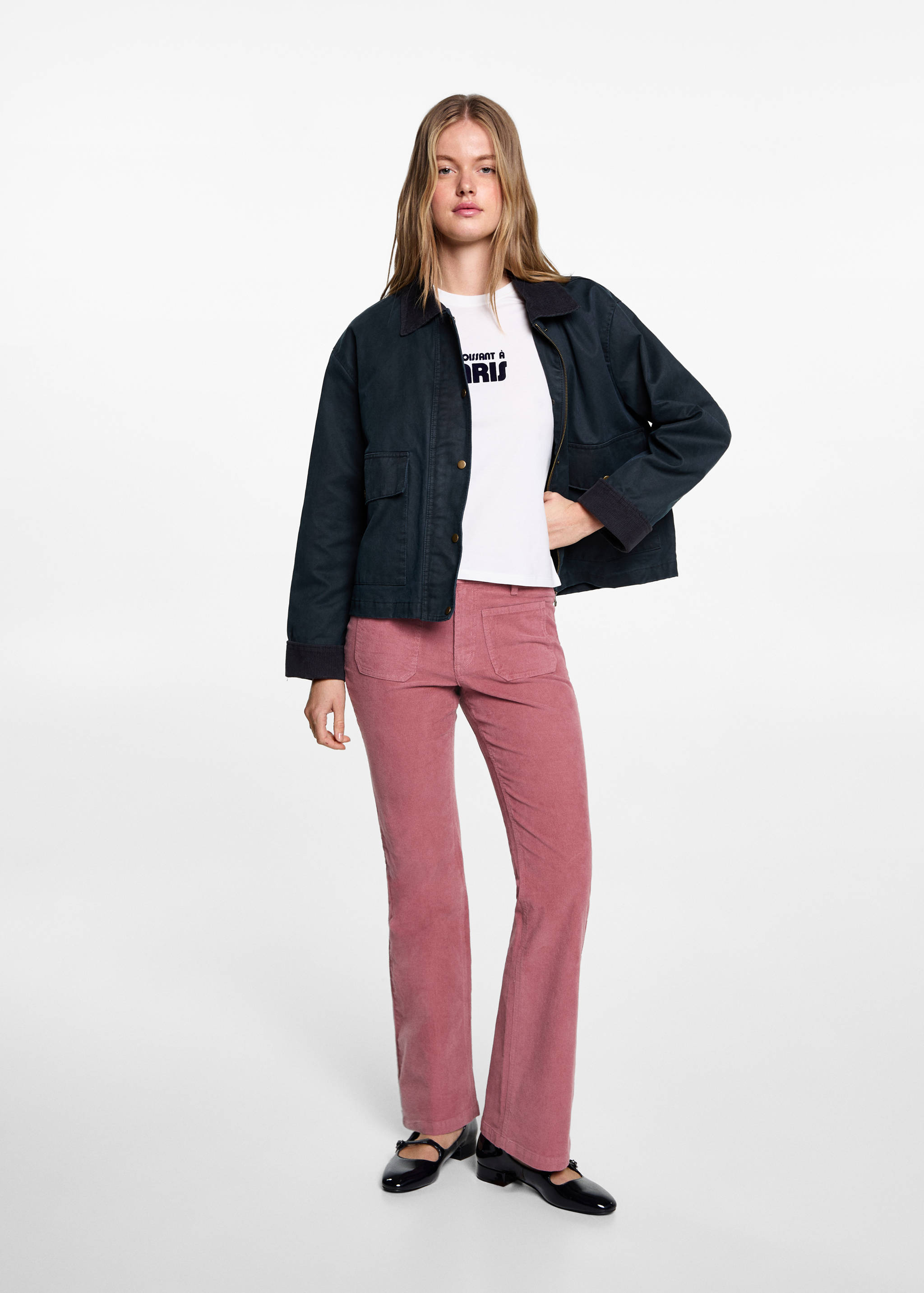 Flared corduroy trousers - General plane
