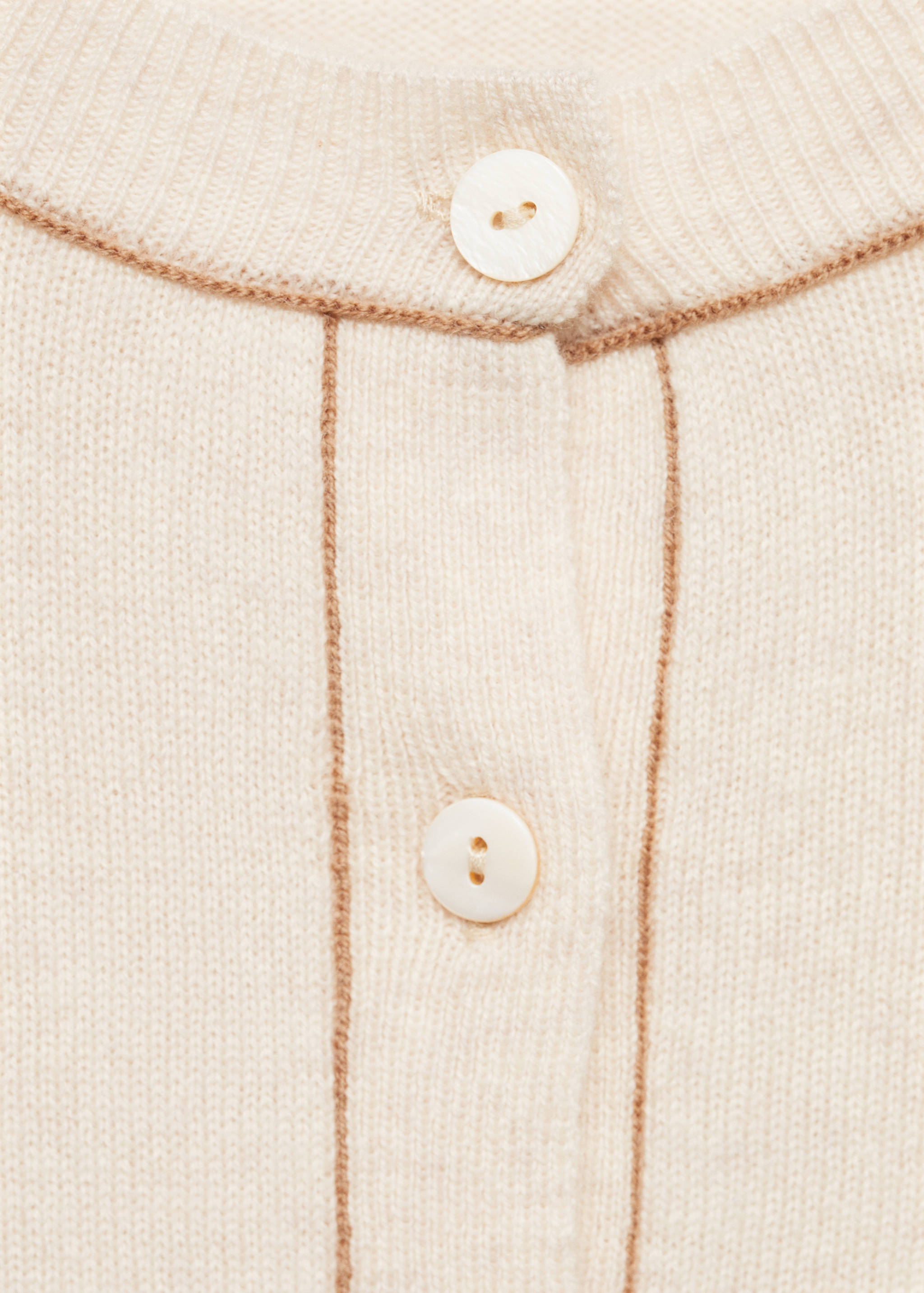 Wool cardigan with decorative stitching - Details of the article 8