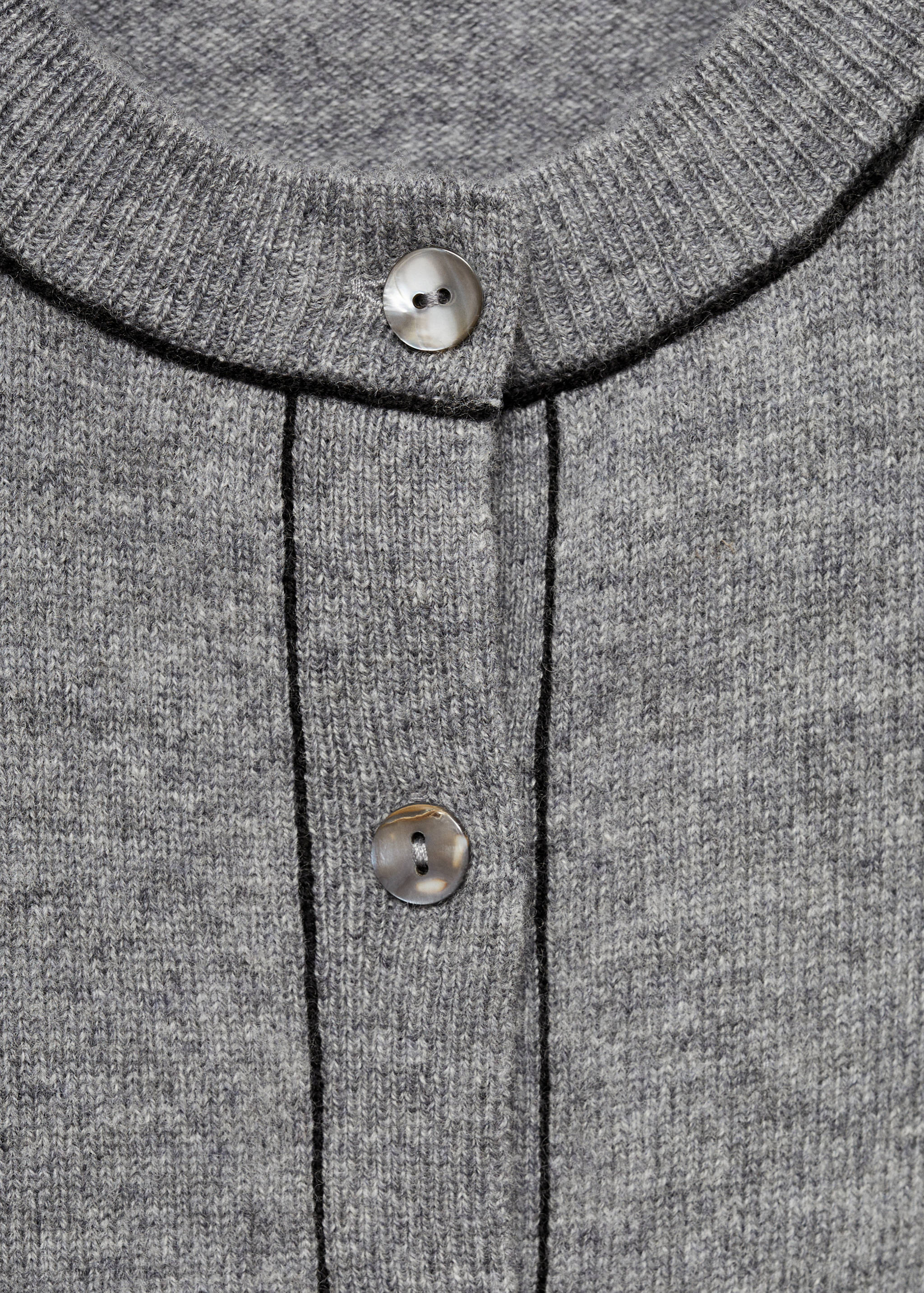 Wool cardigan with decorative stitching - Details of the article 8