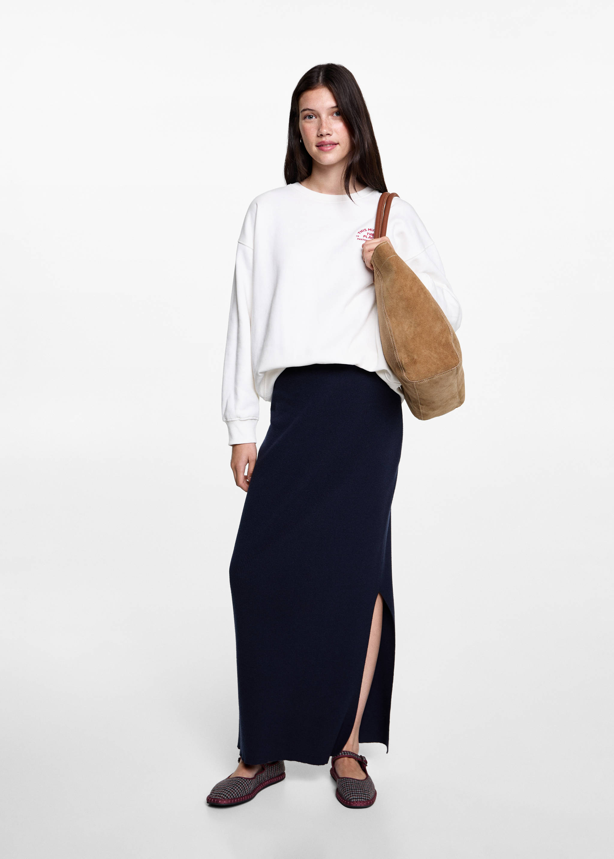 Cable knit skirt - General plane