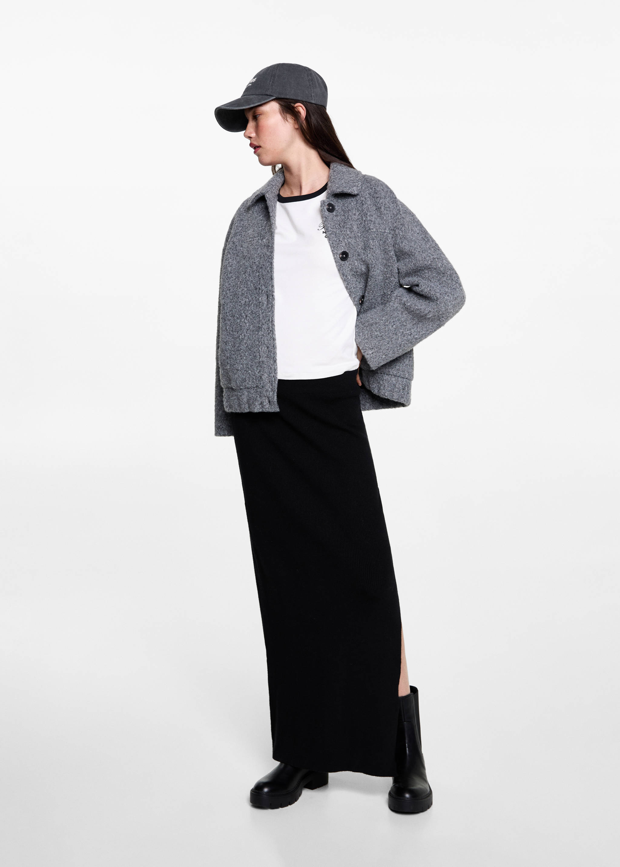 Cable knit skirt - General plane