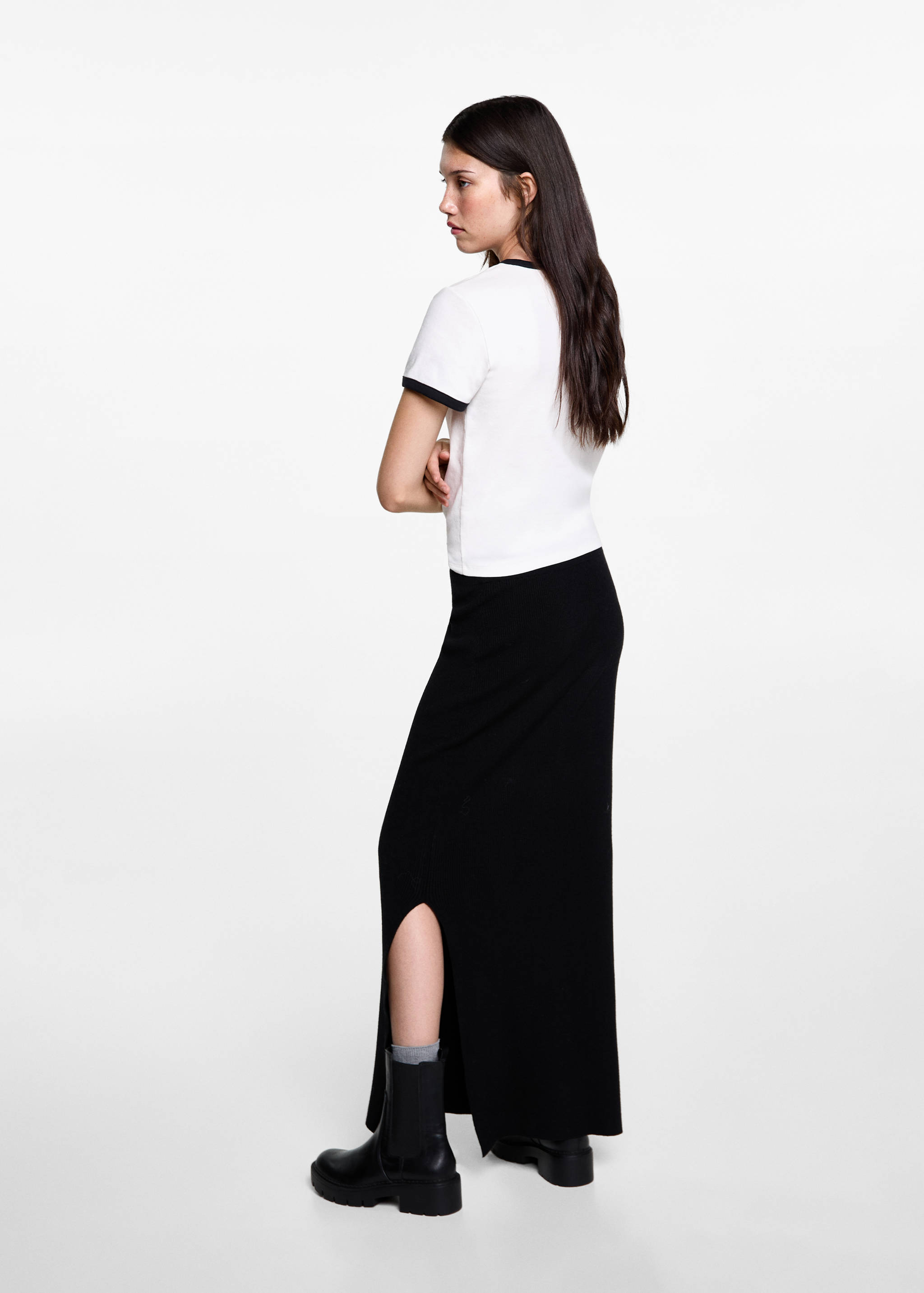 Cable knit skirt - Reverse of the article
