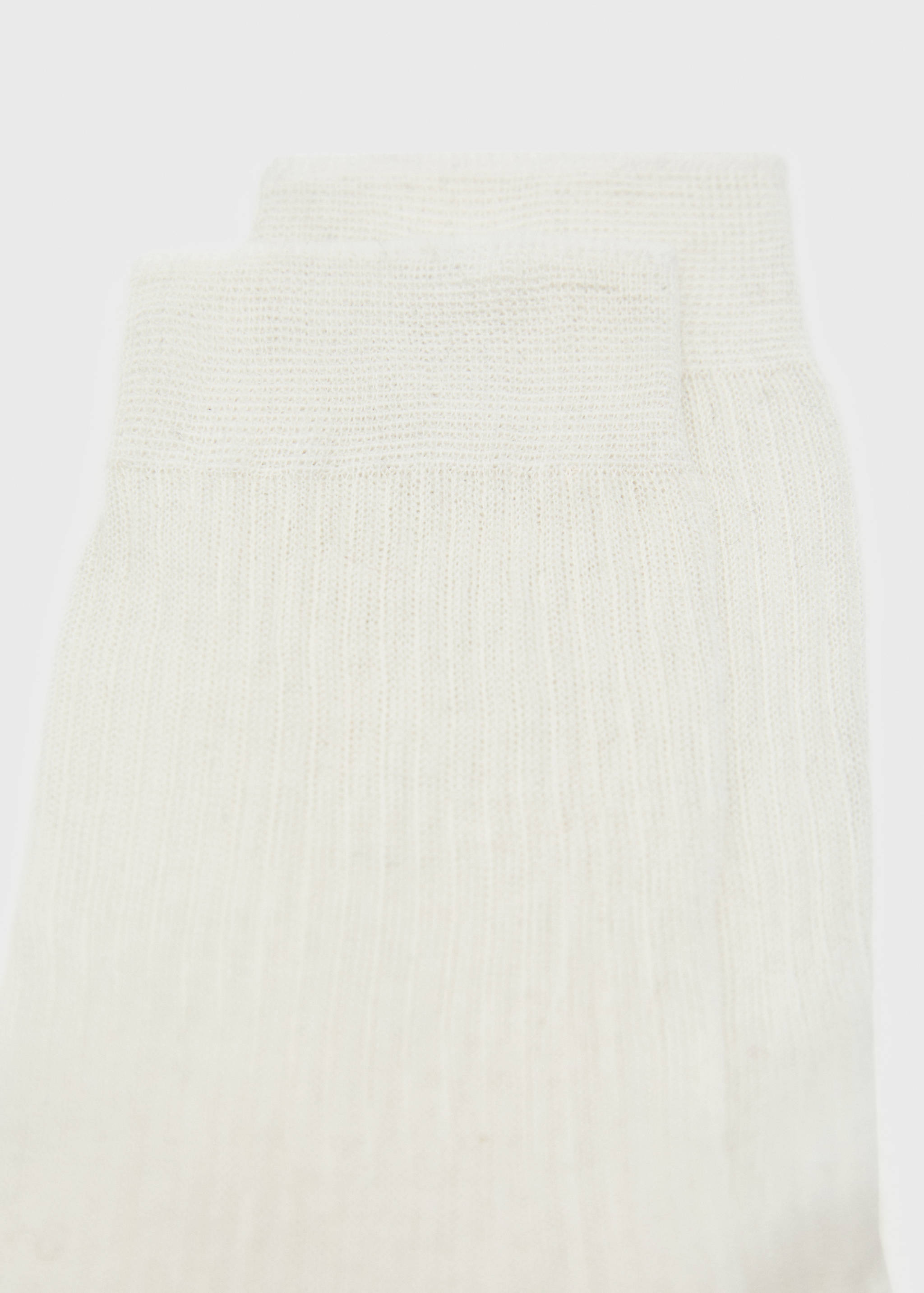 罗纹棉质短袜 - null