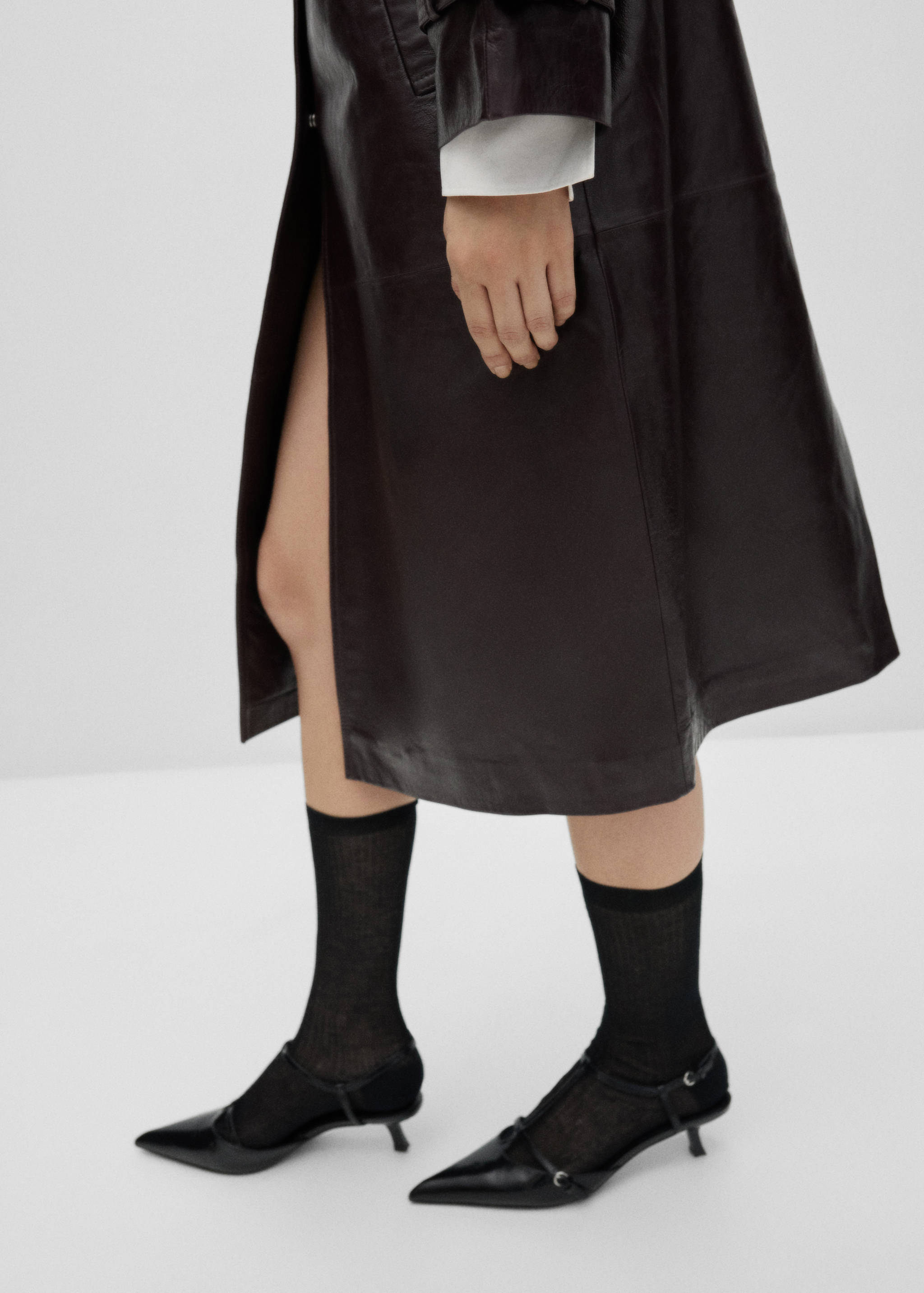 罗纹棉质短袜 - null