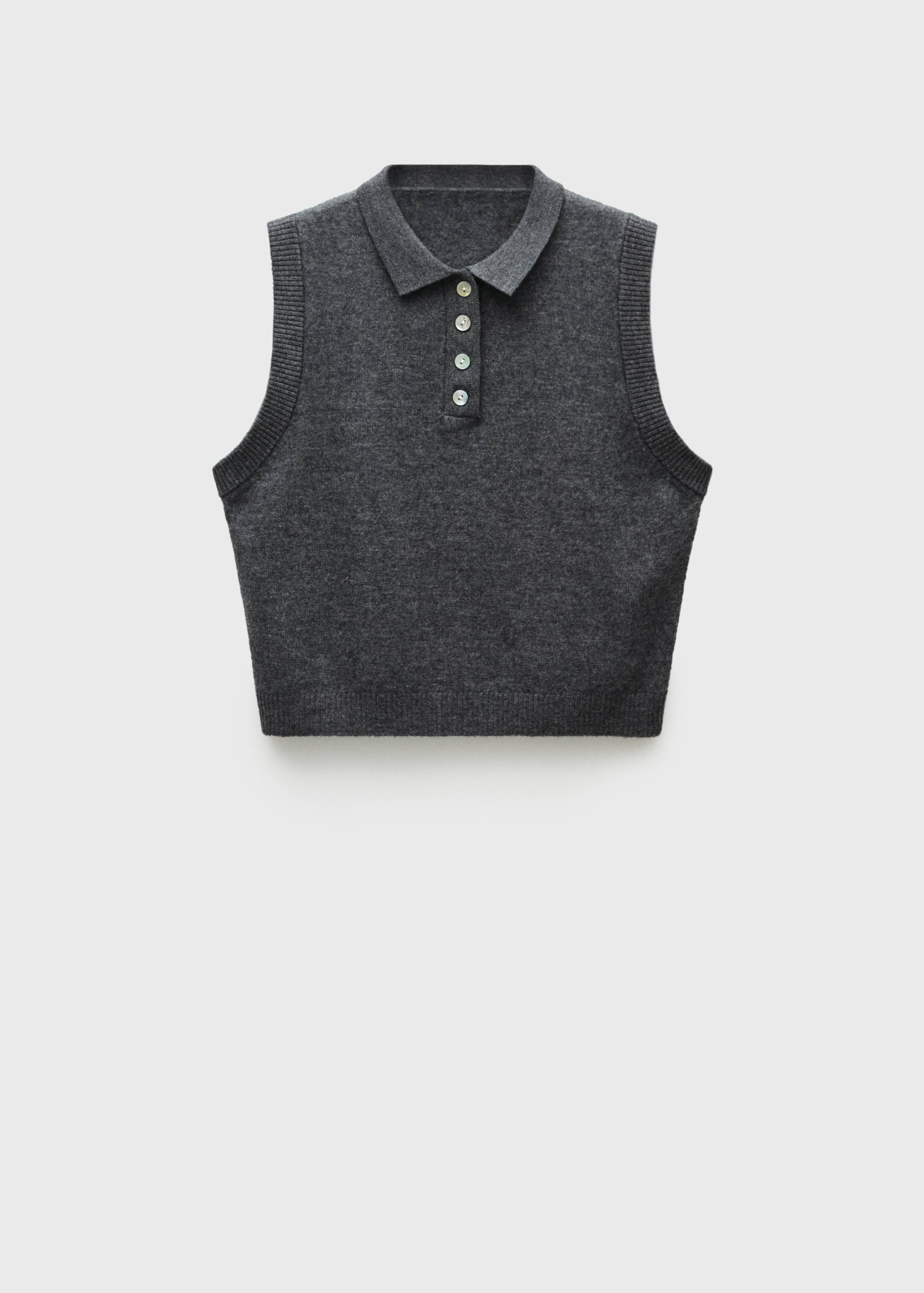 Wool-blend gilet with buttons - Article without model