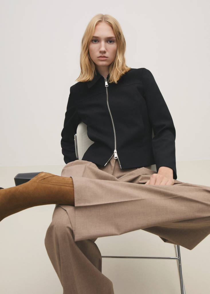Suede block-heel boots — Tobacco Brown
