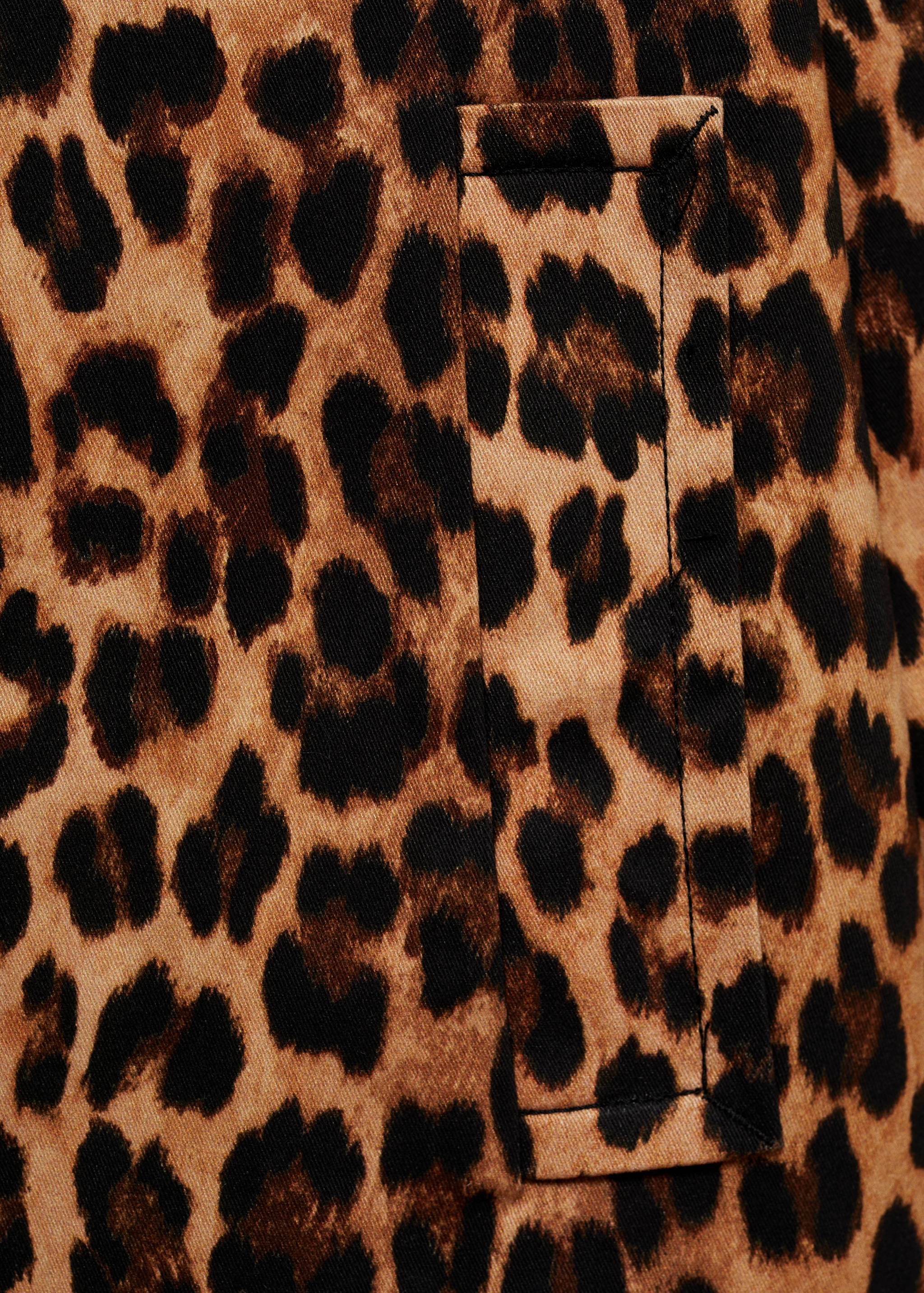 Παλτό ίσιο λεοπάρ - Λεπτομέρεια του προϊόντος 0