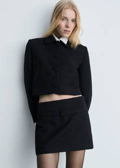 Crop tweed jacket — Black 11