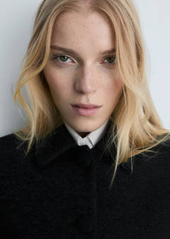 Crop tweed jacket — Black 14