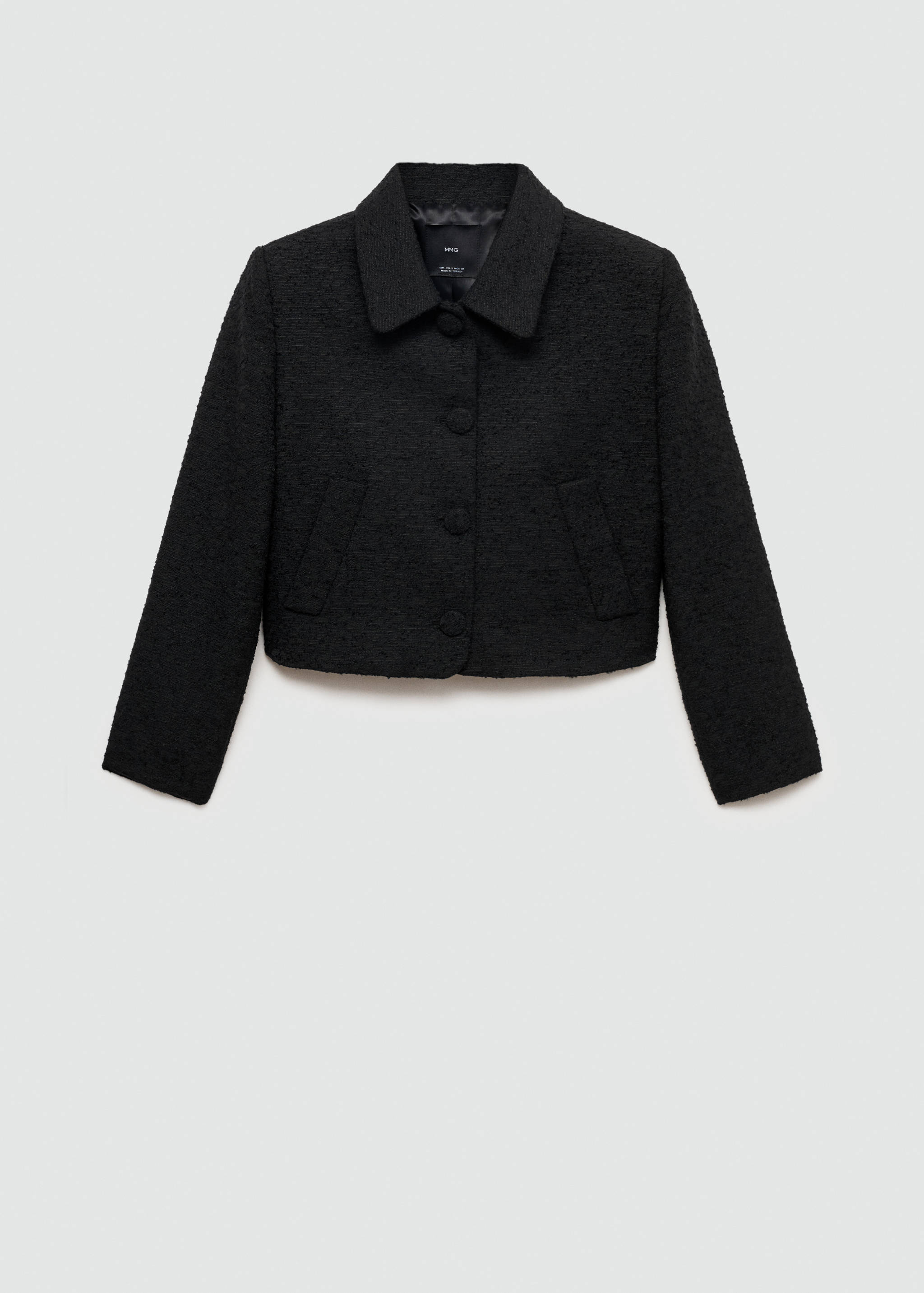 Cropped tweedjacka - Artikel utan modell