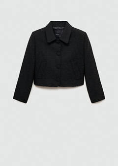 Crop tweed jacket — Black 7