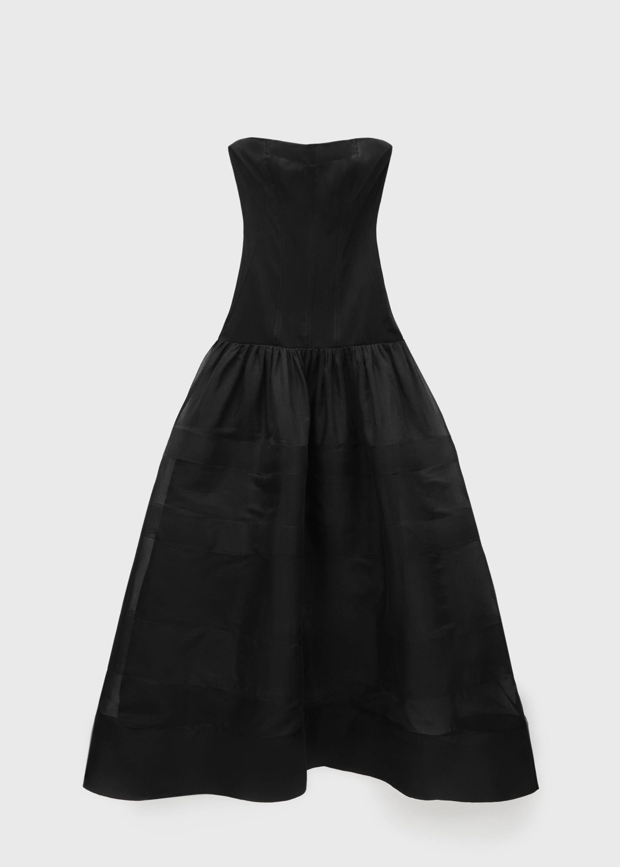 Korsettkjole med halvgjennomsiktig skjørt - Artikkel uten modell