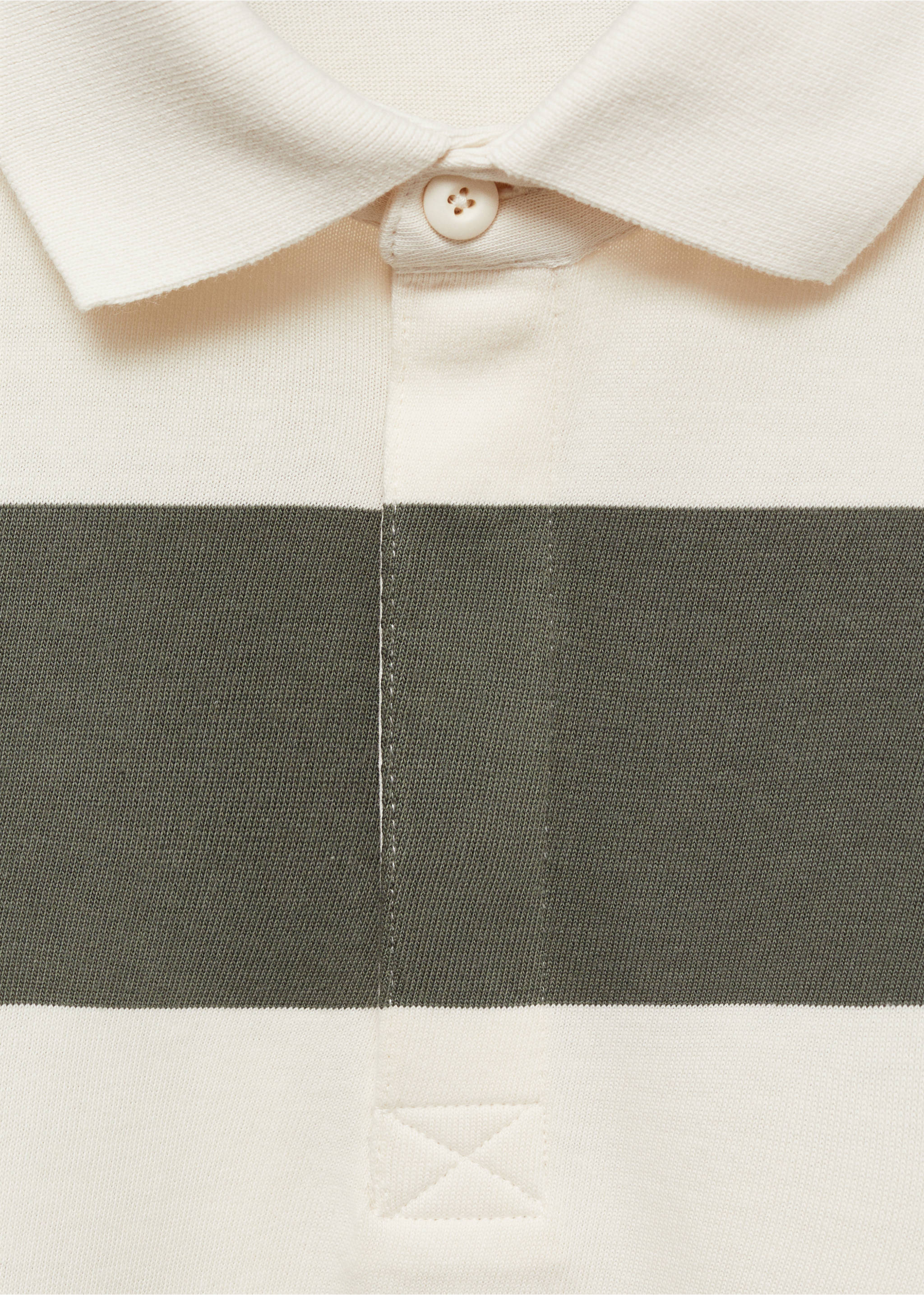 100% cotton striped regular-fit polo shirt - Details of the article 8, Green. Ref: 77057112-00.