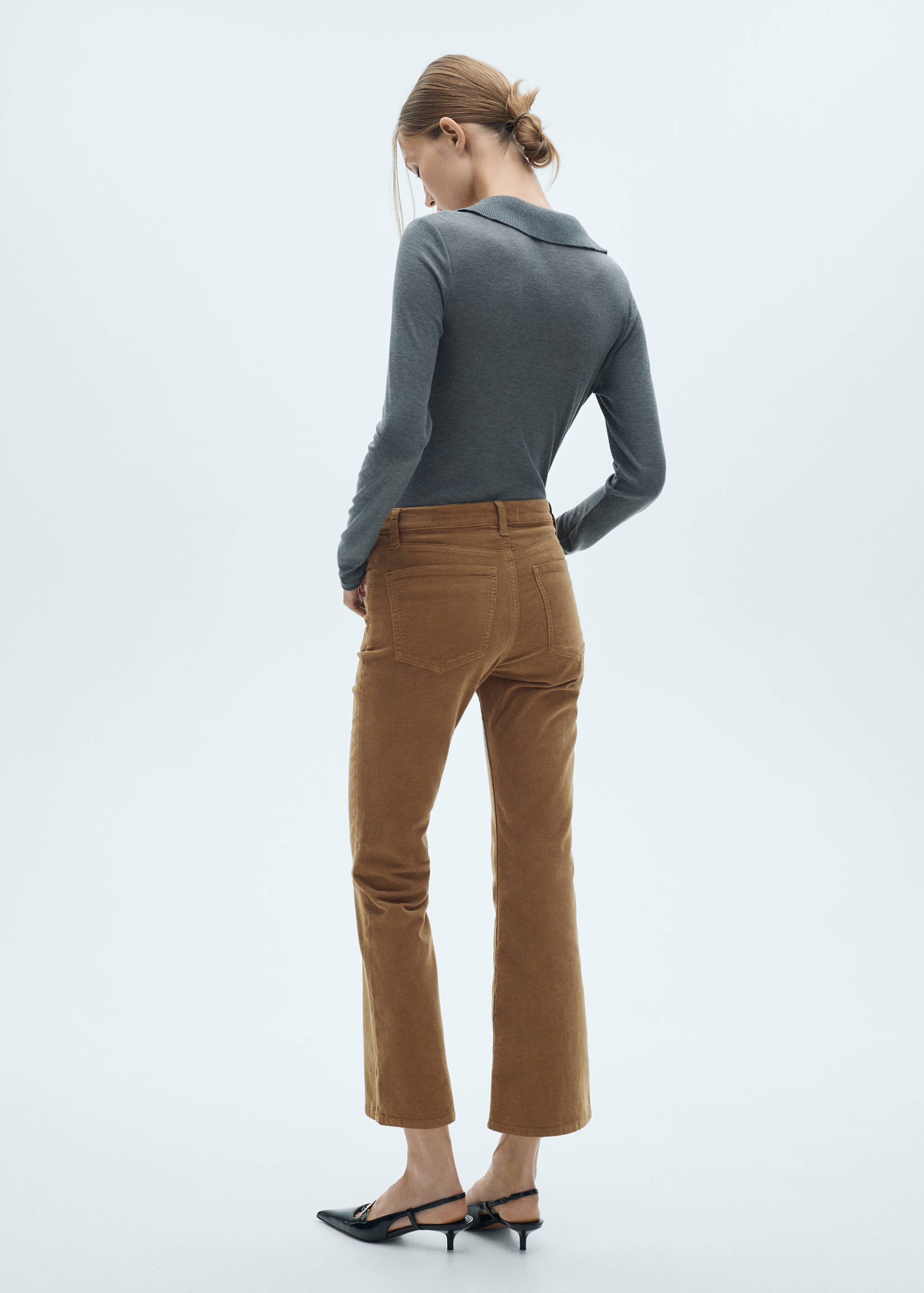 Sienna flared cropped corduroy jeans - Reverse of the article