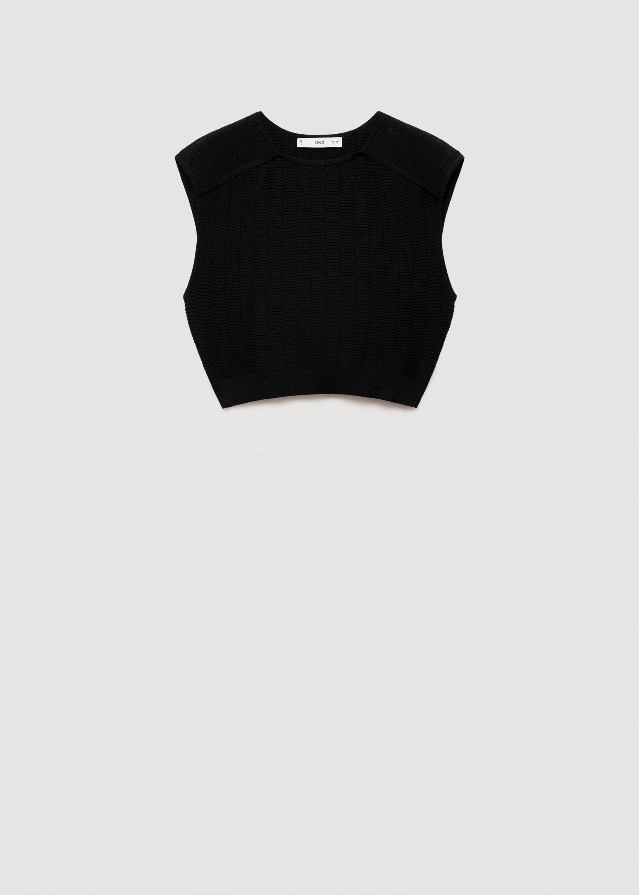 Sleeveless knitted top - Article without model