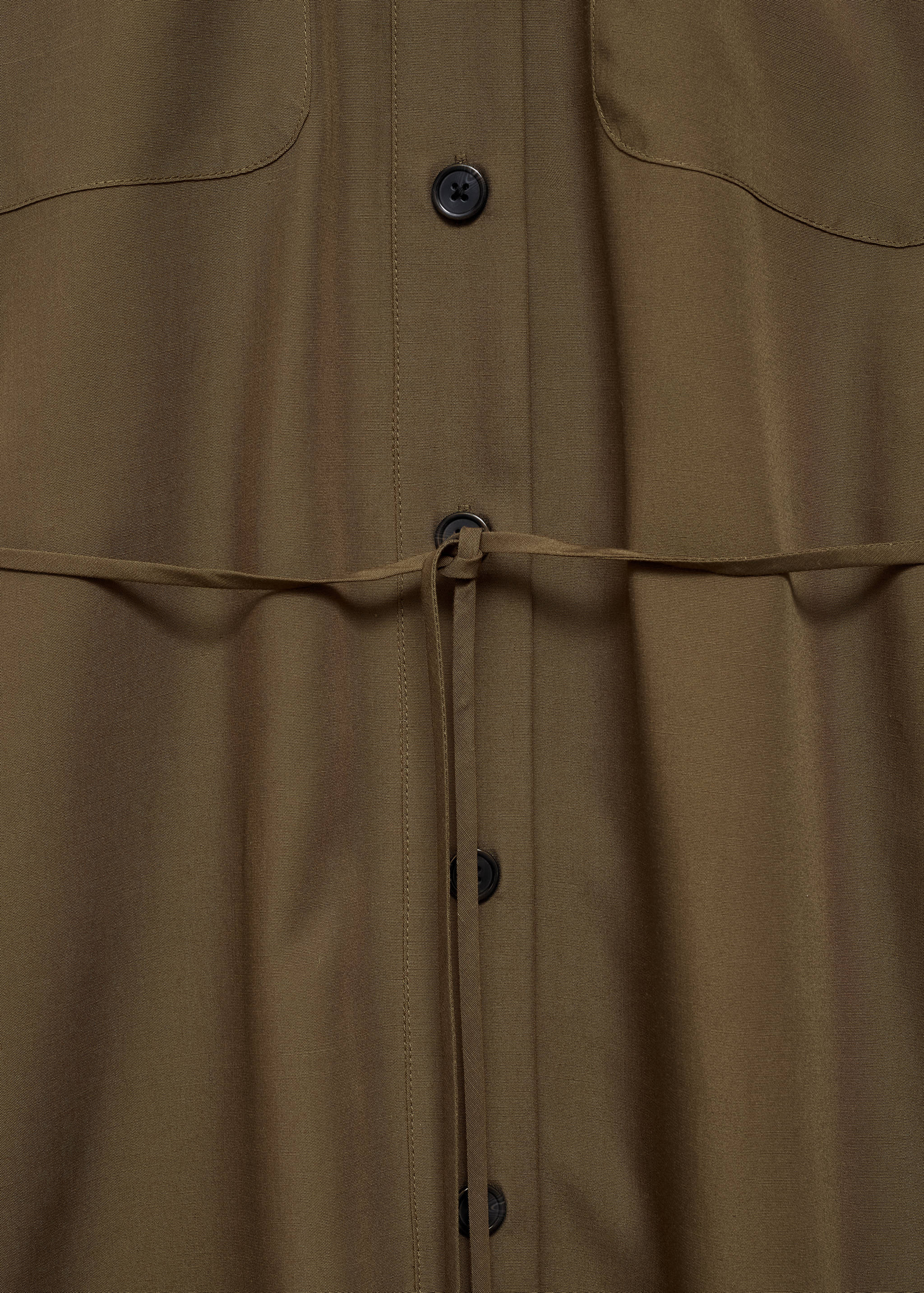 Lyocell shirt dress with bow - Details of the article 0