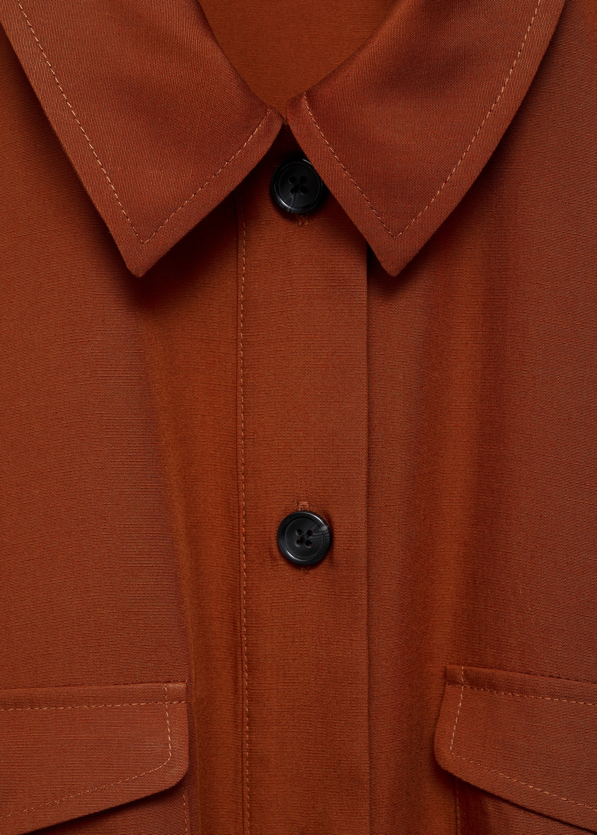 Lyocell shirt dress with bow - Details of the article 8