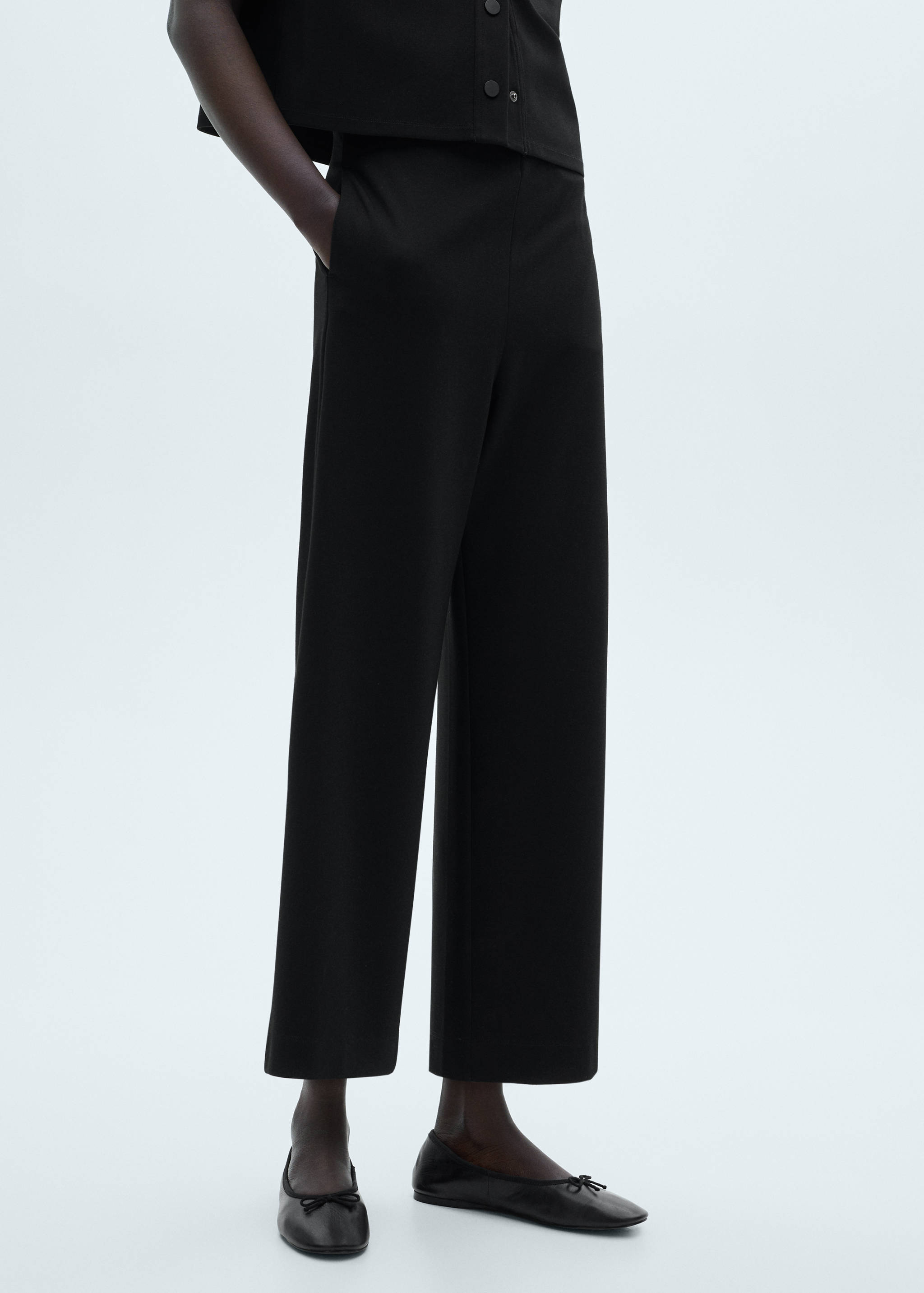 سروال قصير منسوج - رؤية وسط