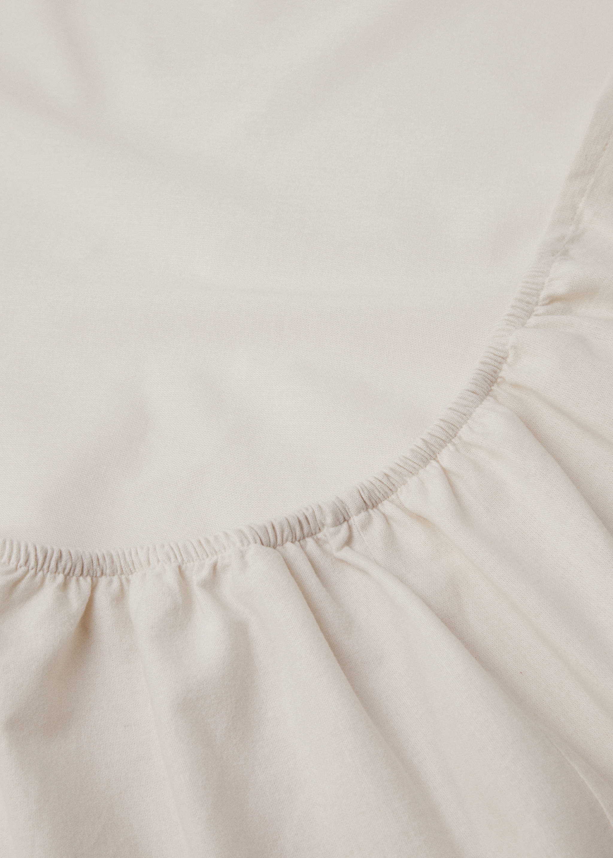 Plain flannel fitted sheet 150cm - Details of the article 1