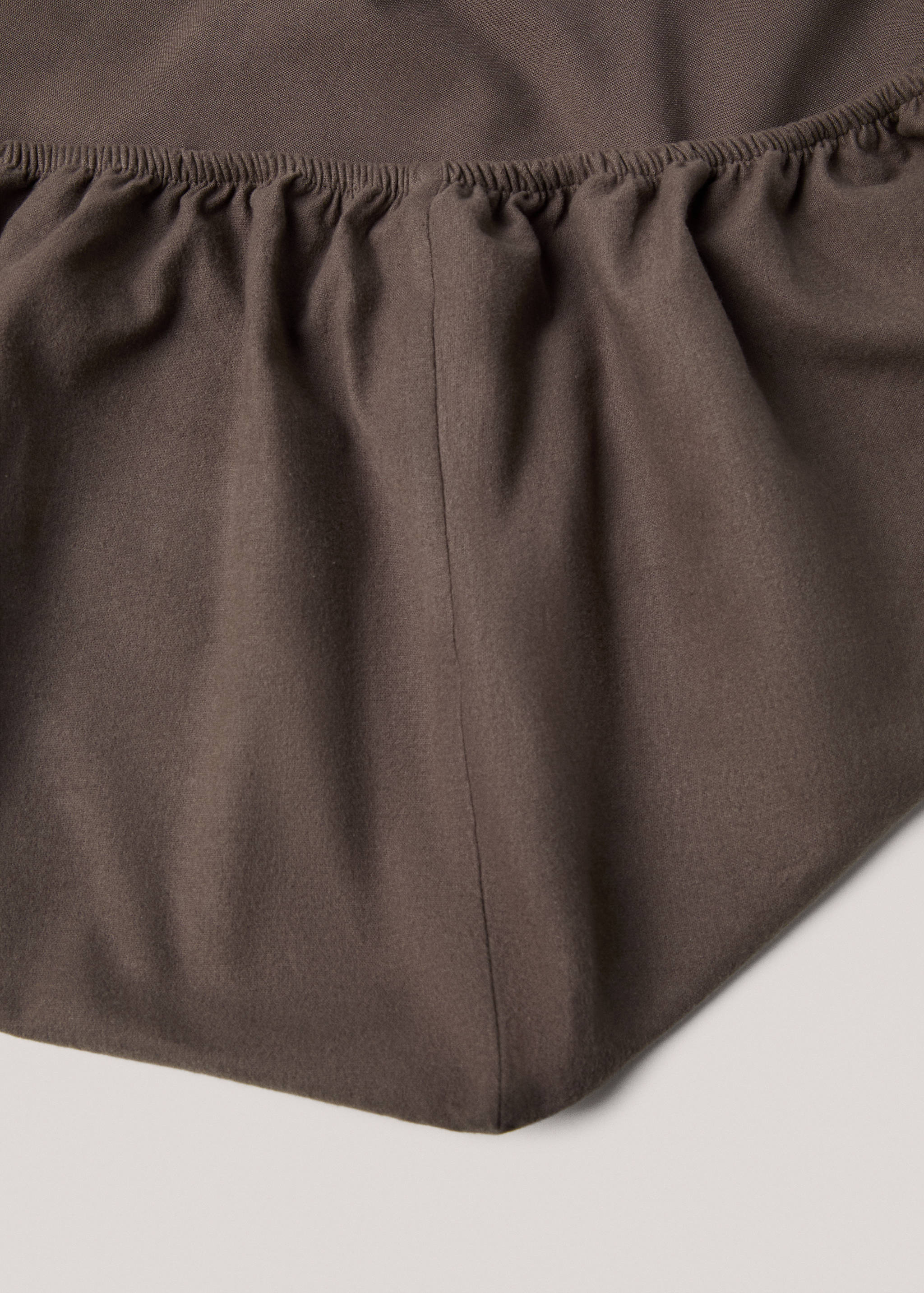 Plain flannel fitted sheet 150cm - Article without model
