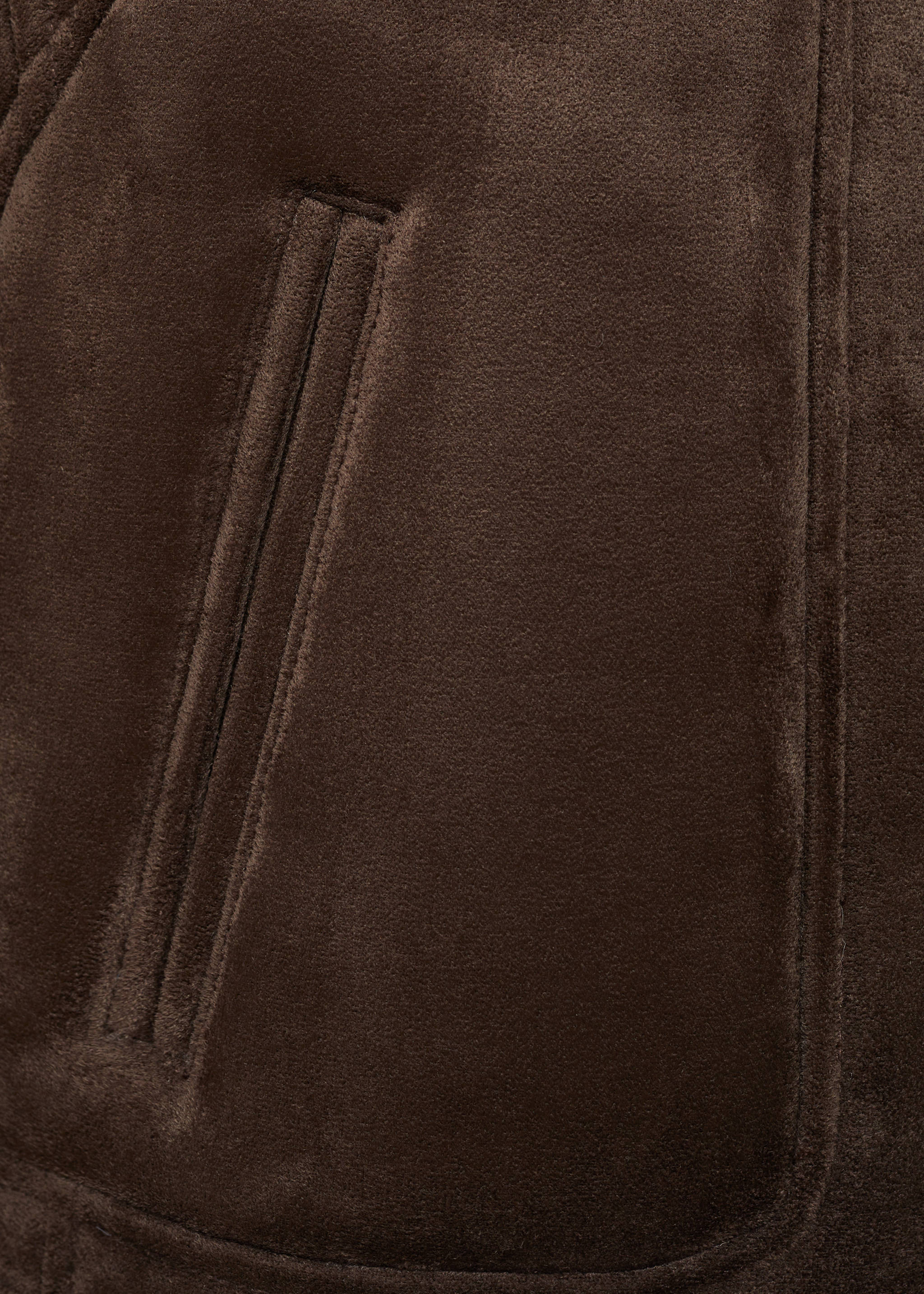 Suede-effect jacket with fleece collar - Details of the article 0