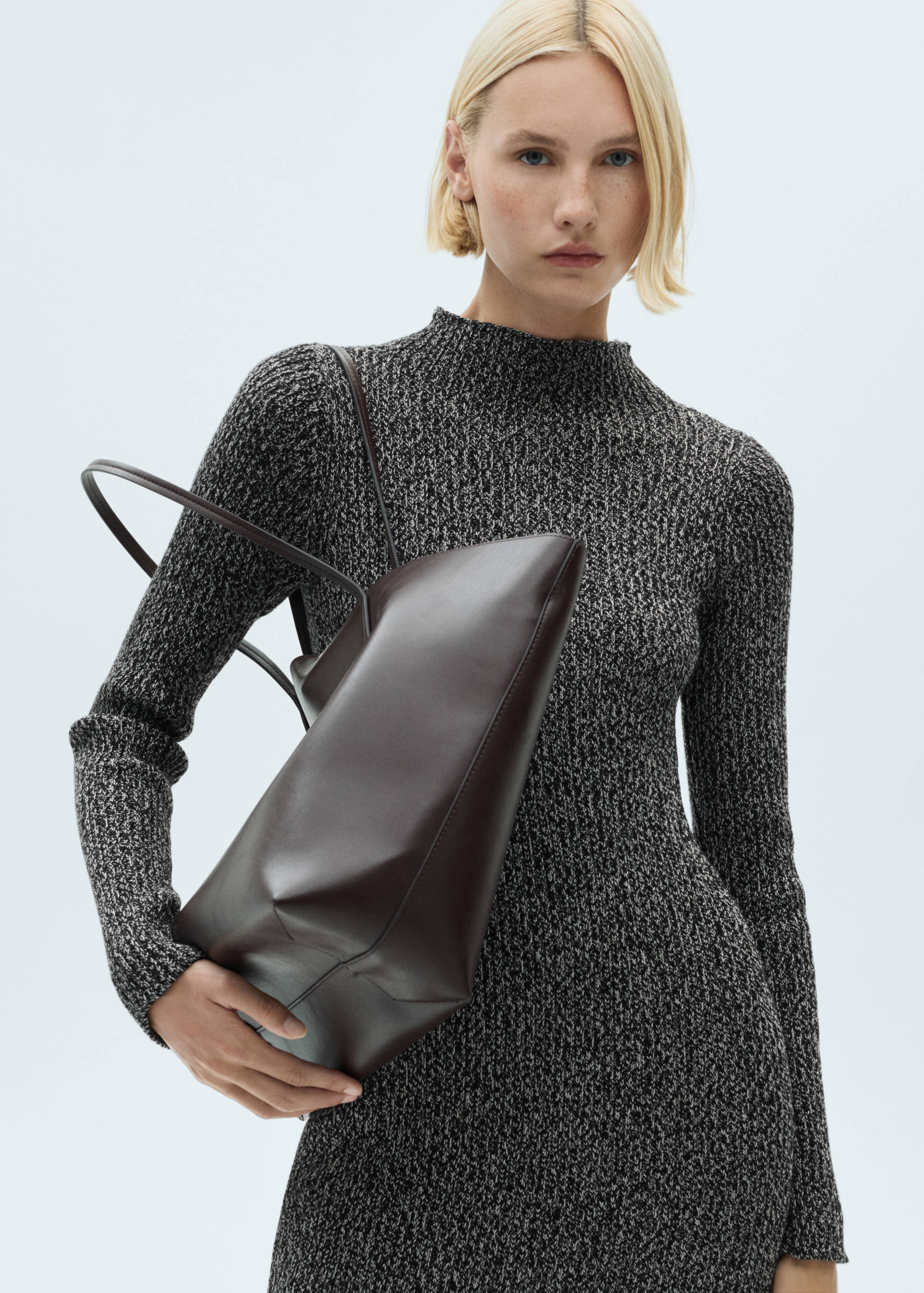 Robe maille jaspée - Plan moyen