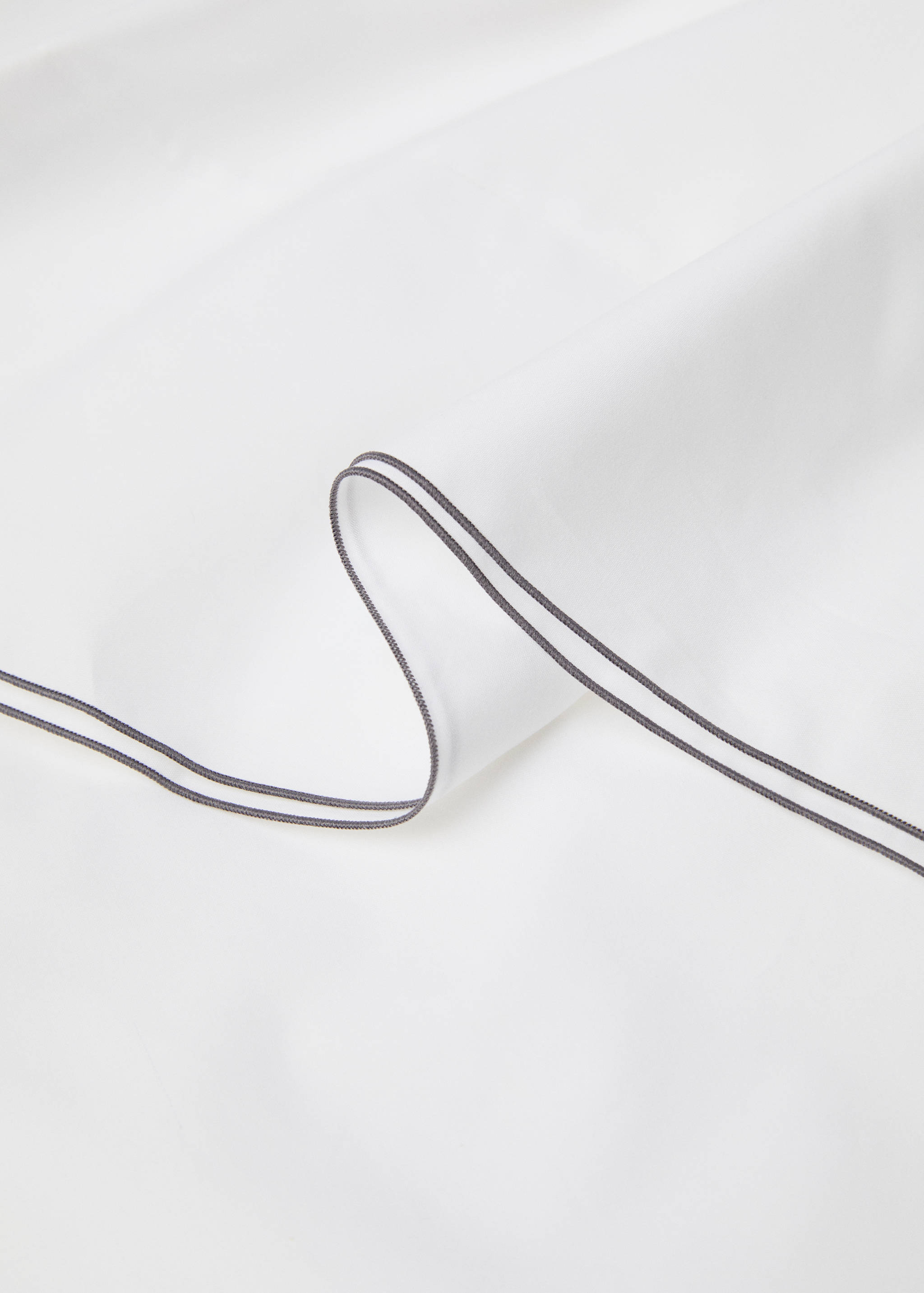 Double-embroidered flat sheet for king bed - Details of the article 1