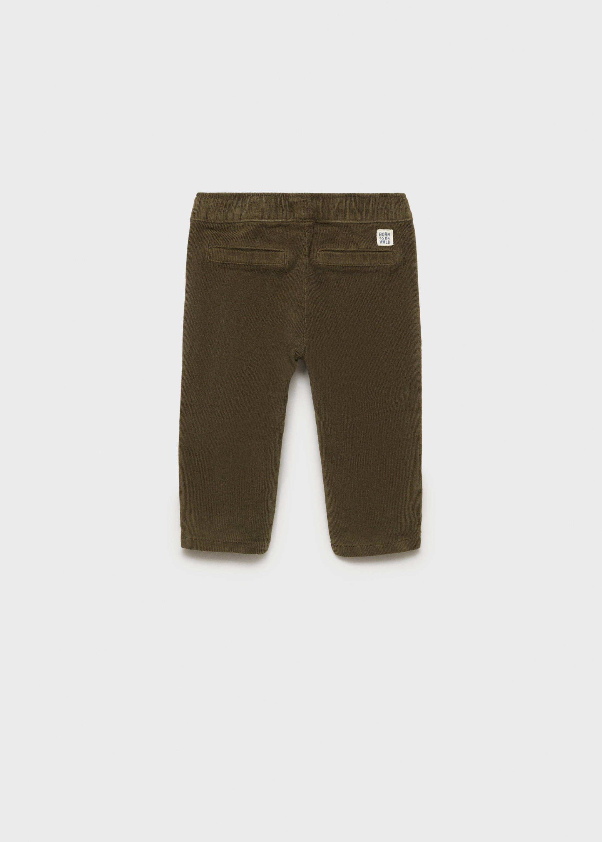 Lined corduroy pants - Reverse of the article