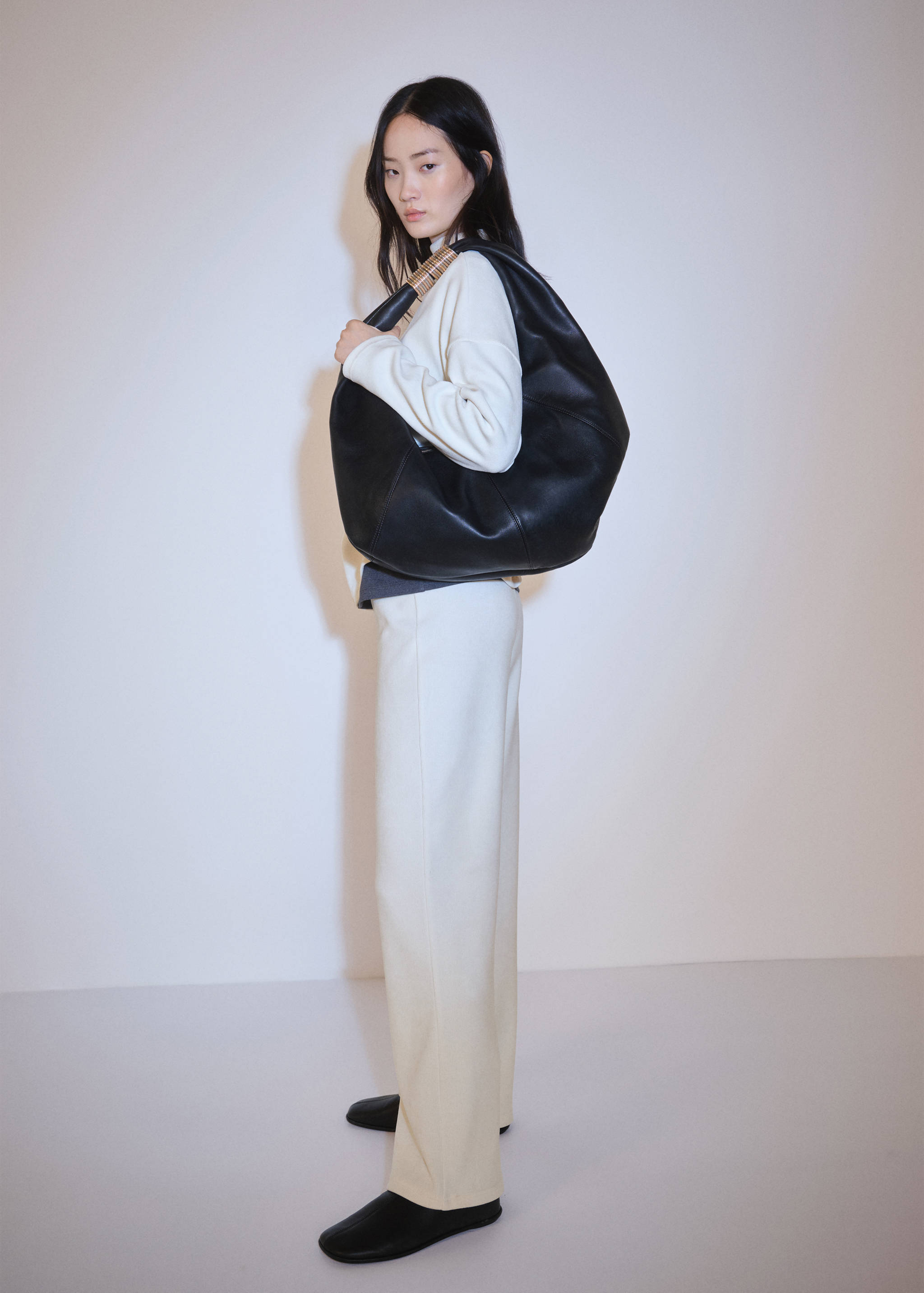 Pantalon velours côtelé taille élastique - Plan général