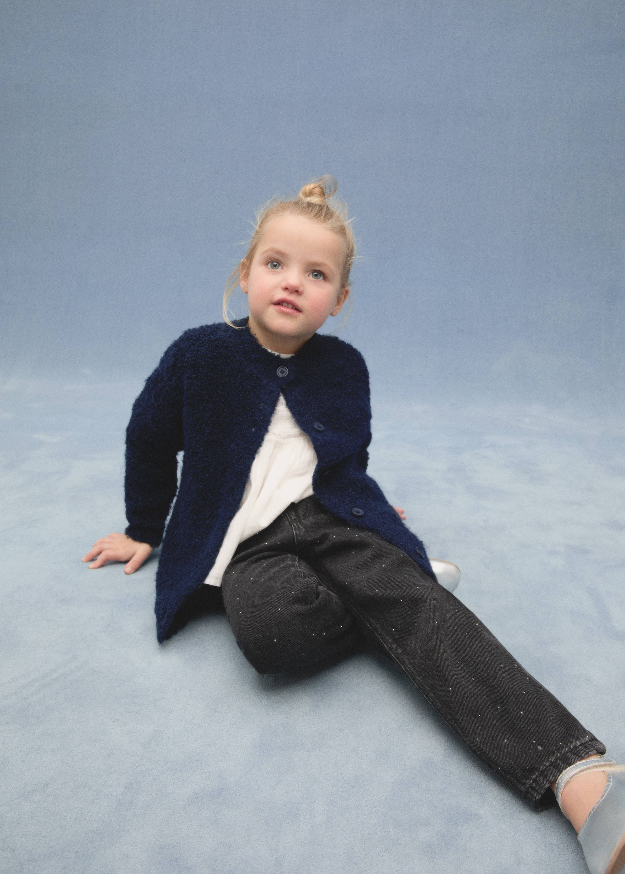 珠皮呢针织开衫 - null