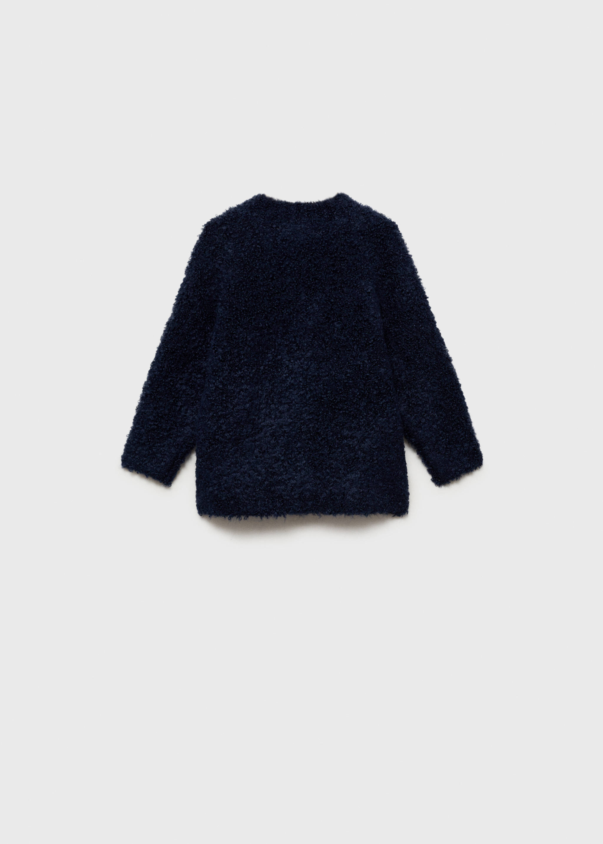 Bouclé-knit cardigan - Reverse of the article