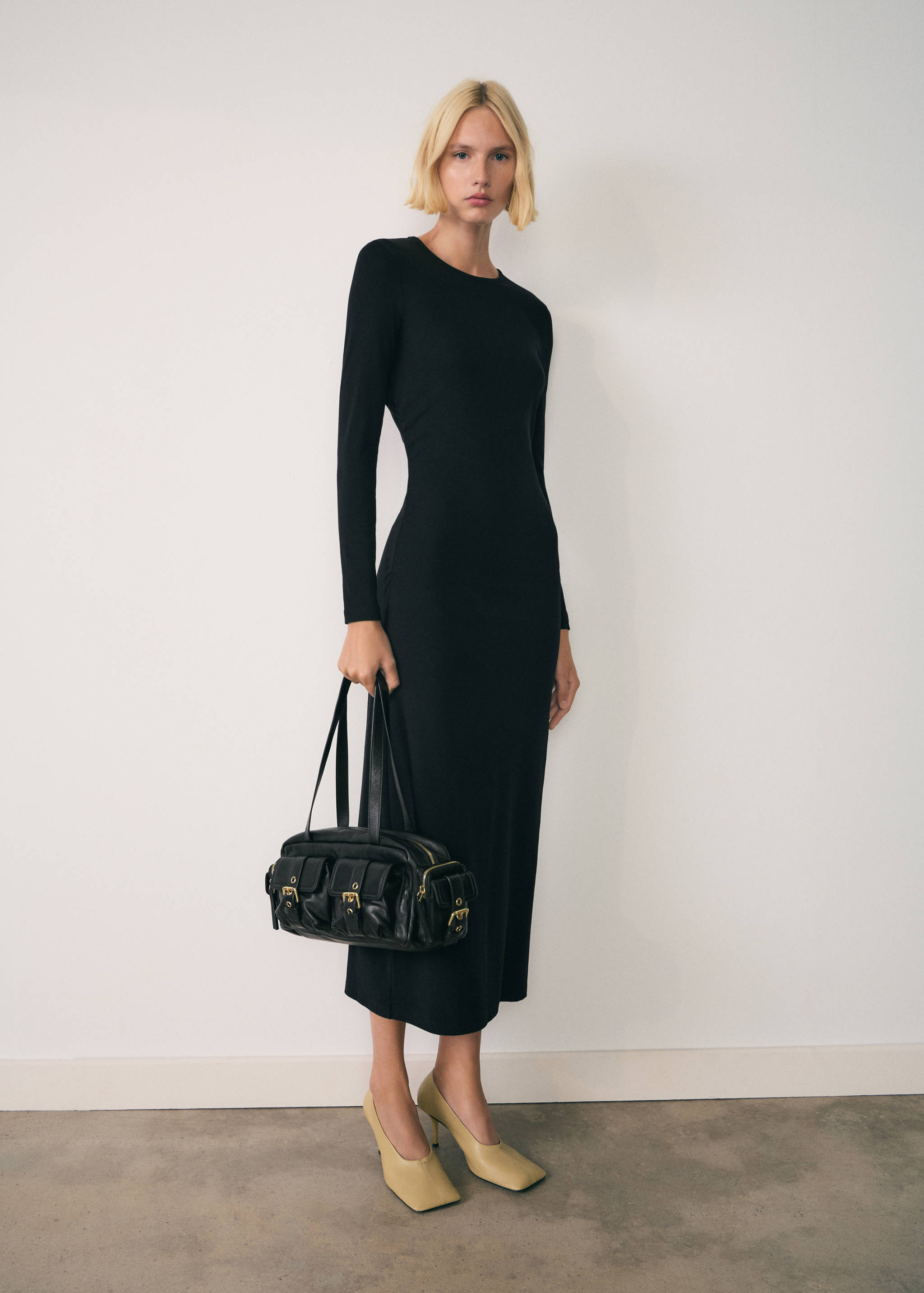 Cotton midi dress - General plane