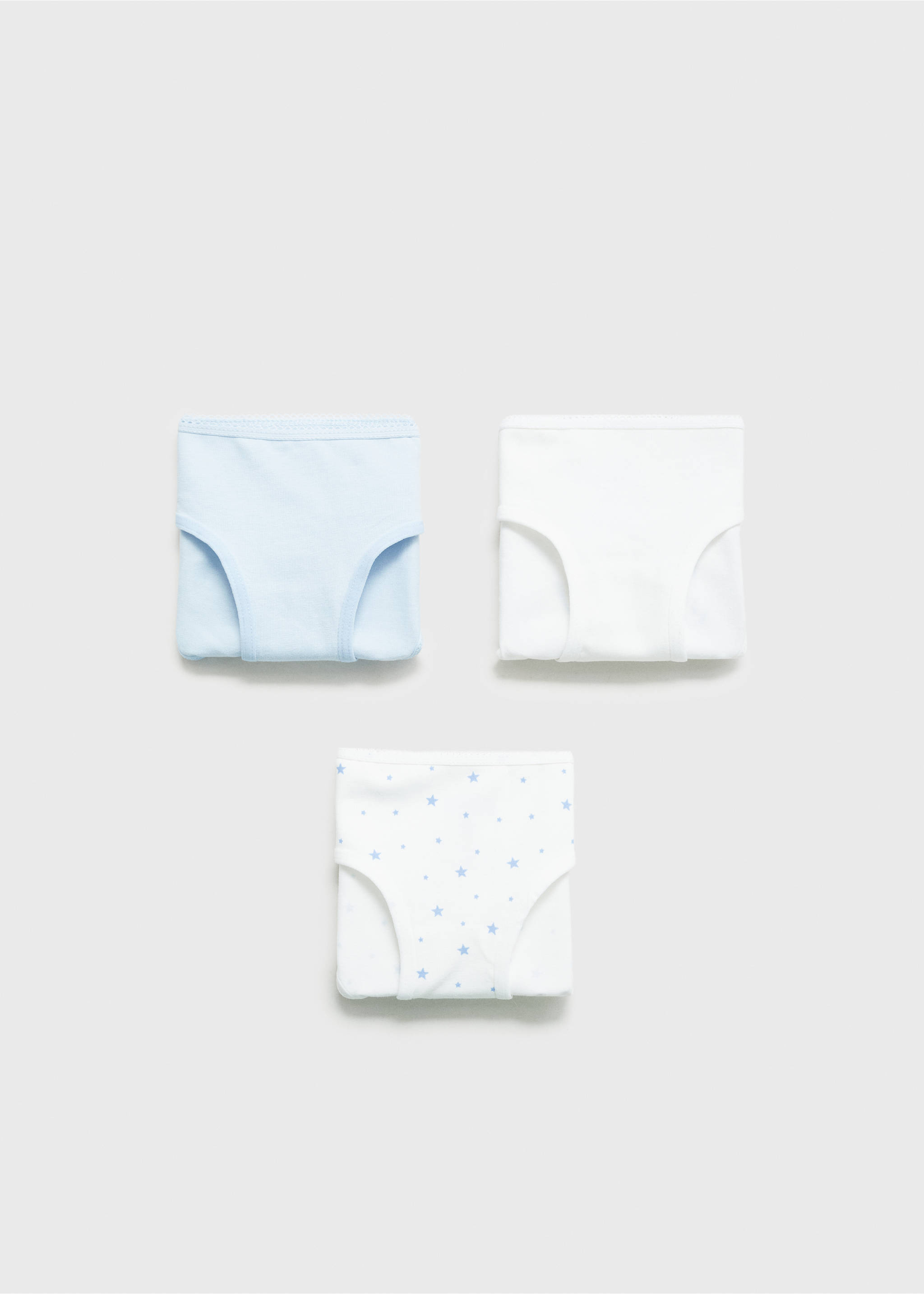 Pack 3 culottes coton - Article sans modèle, Bleu ciel. Ref: 77057698-00.