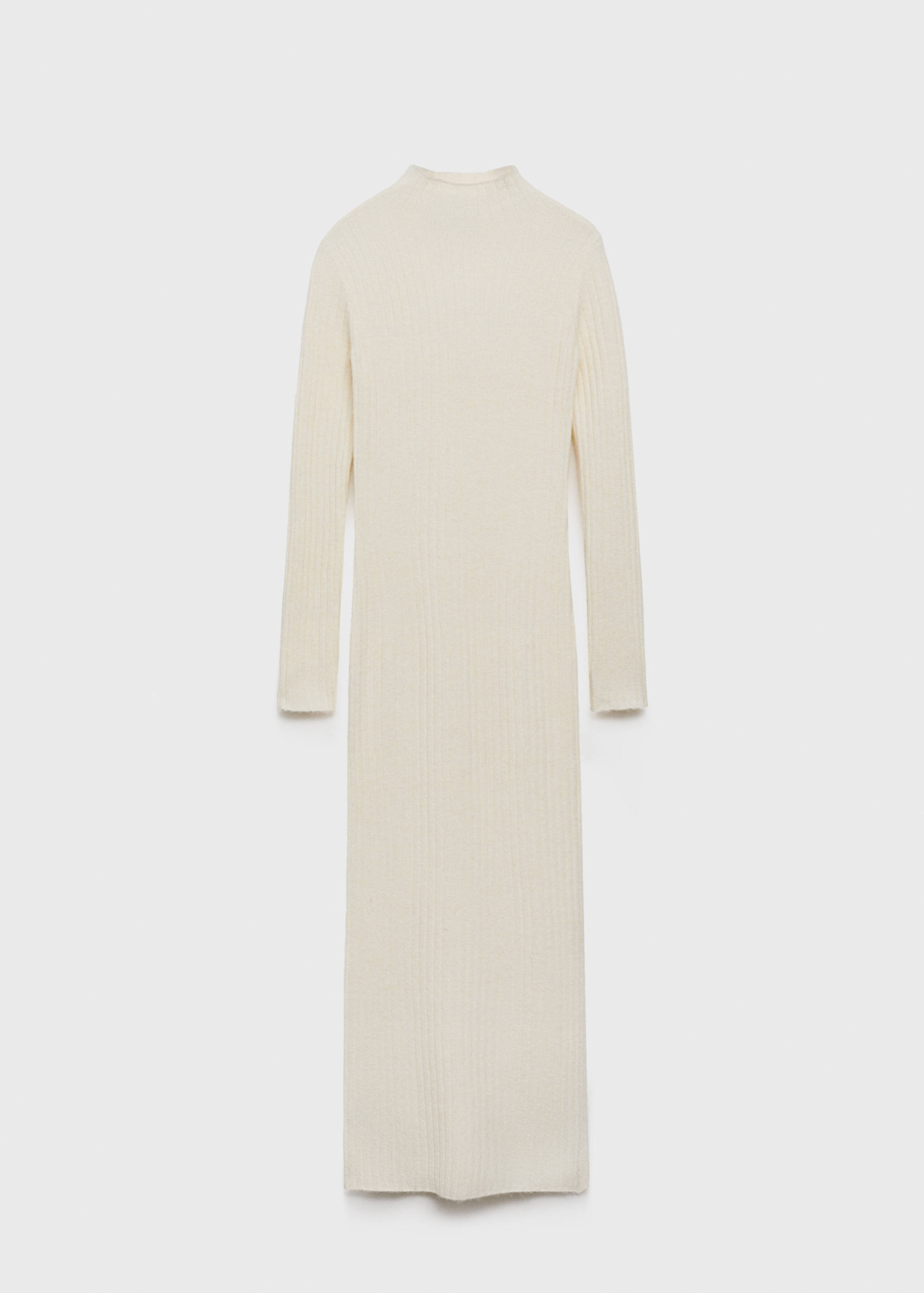 Ribbed knit dress with opening - Article without model