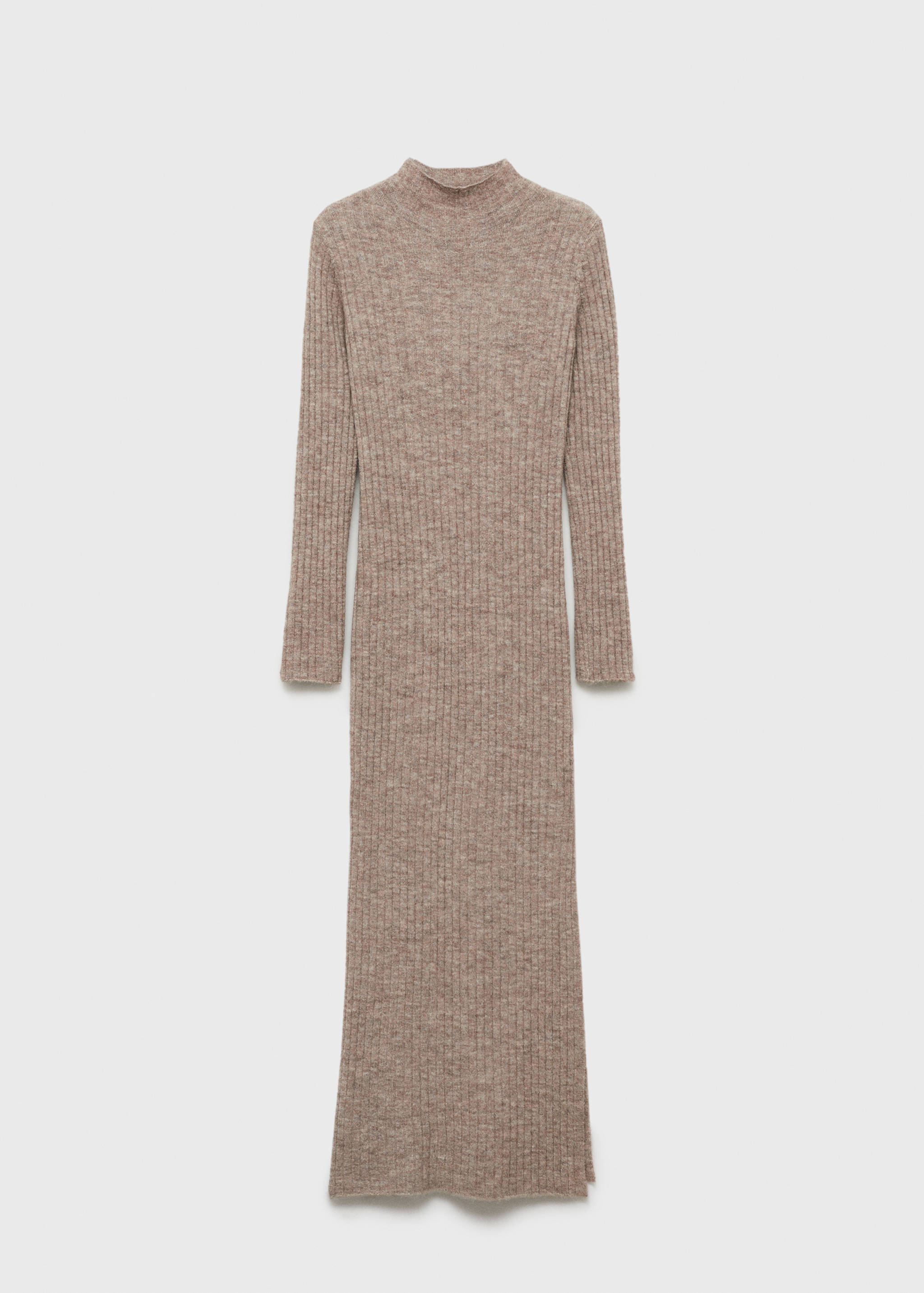 Ribbed knit dress with opening - Article without model
