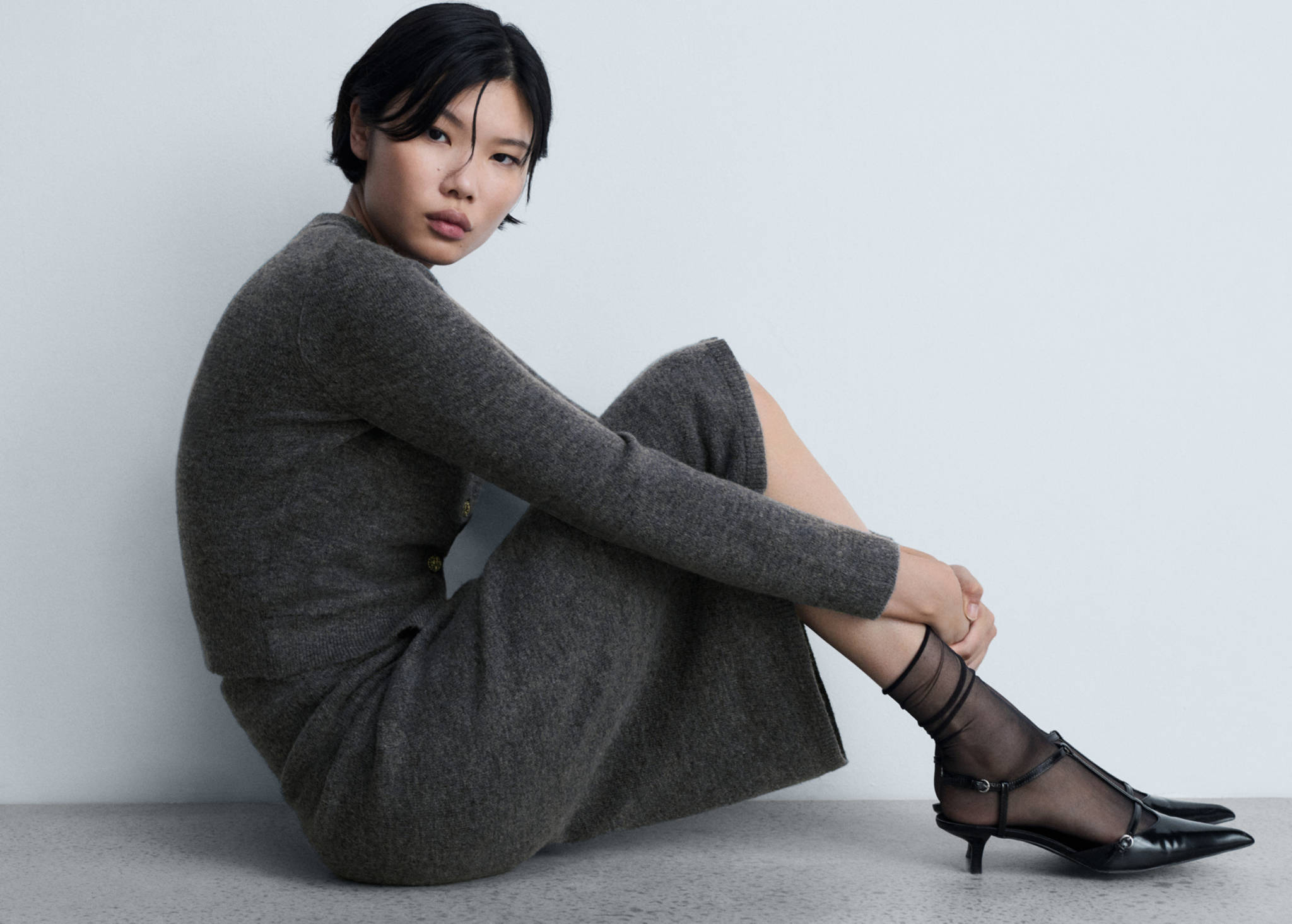 Flared knitted skirt - Panoramic plane