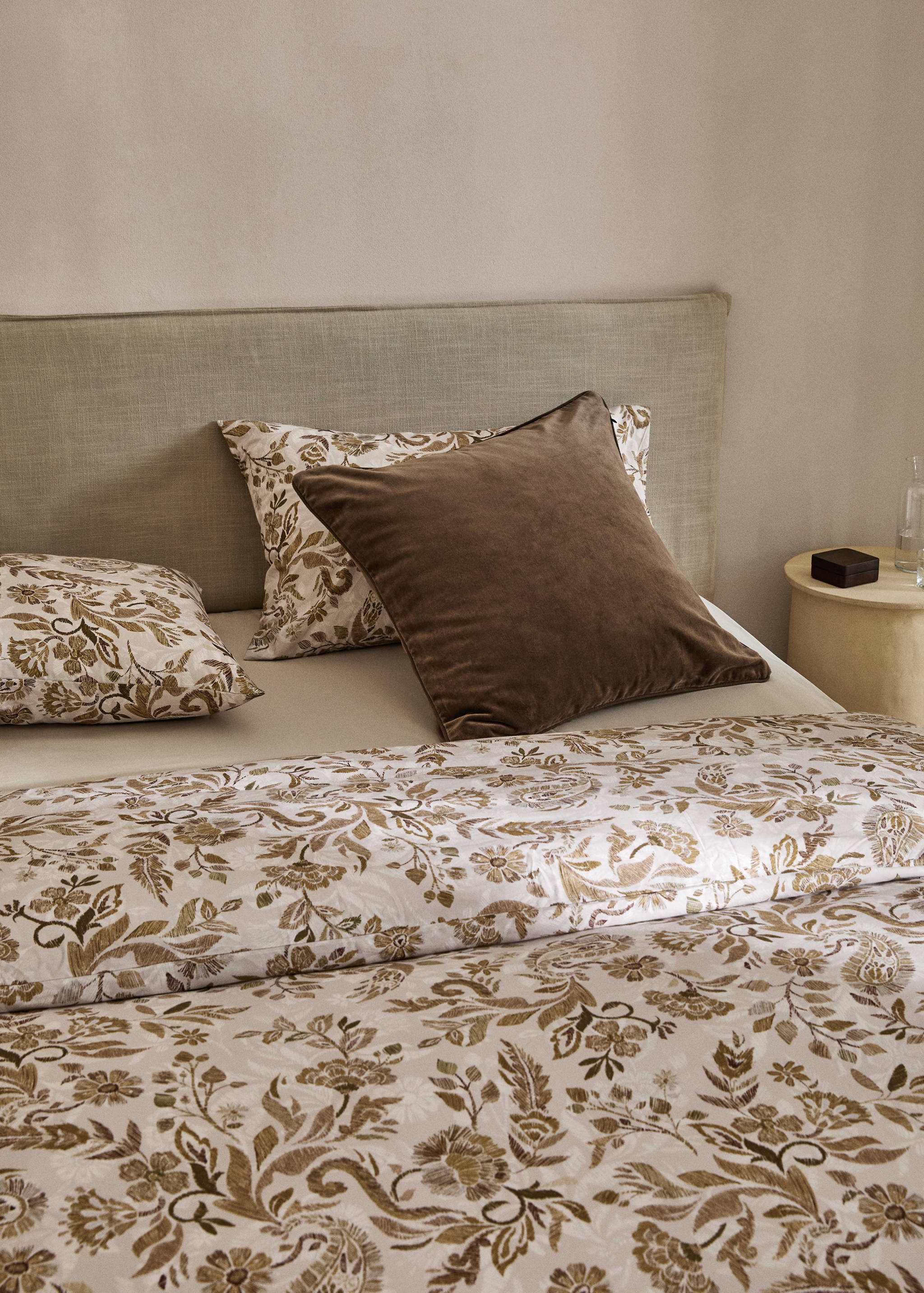 Housse de couette percale de coton motif fleuri lit 180 cm - Détail de l'article 8
