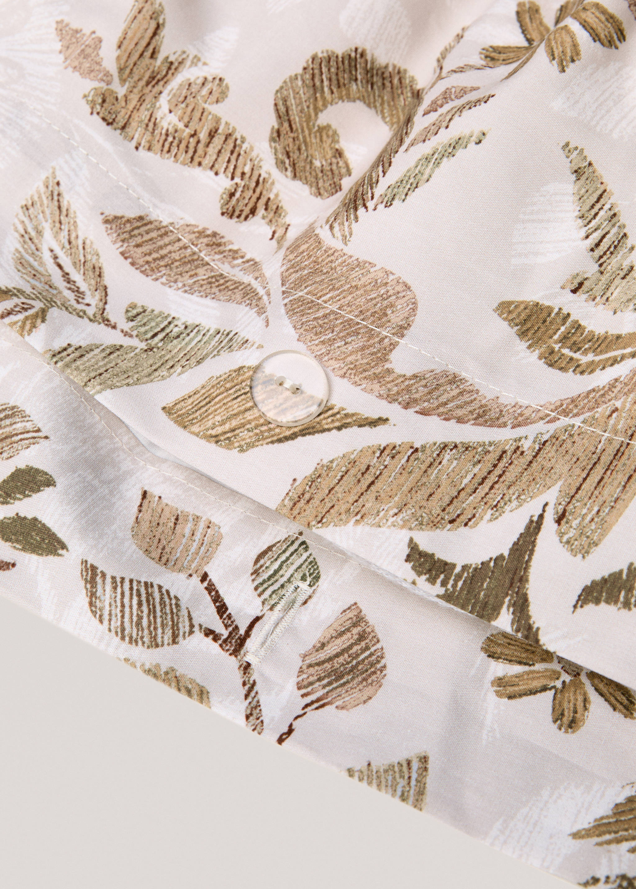 Housse de couette percale de coton motif fleuri lit 180 cm - Détail de l'article 1