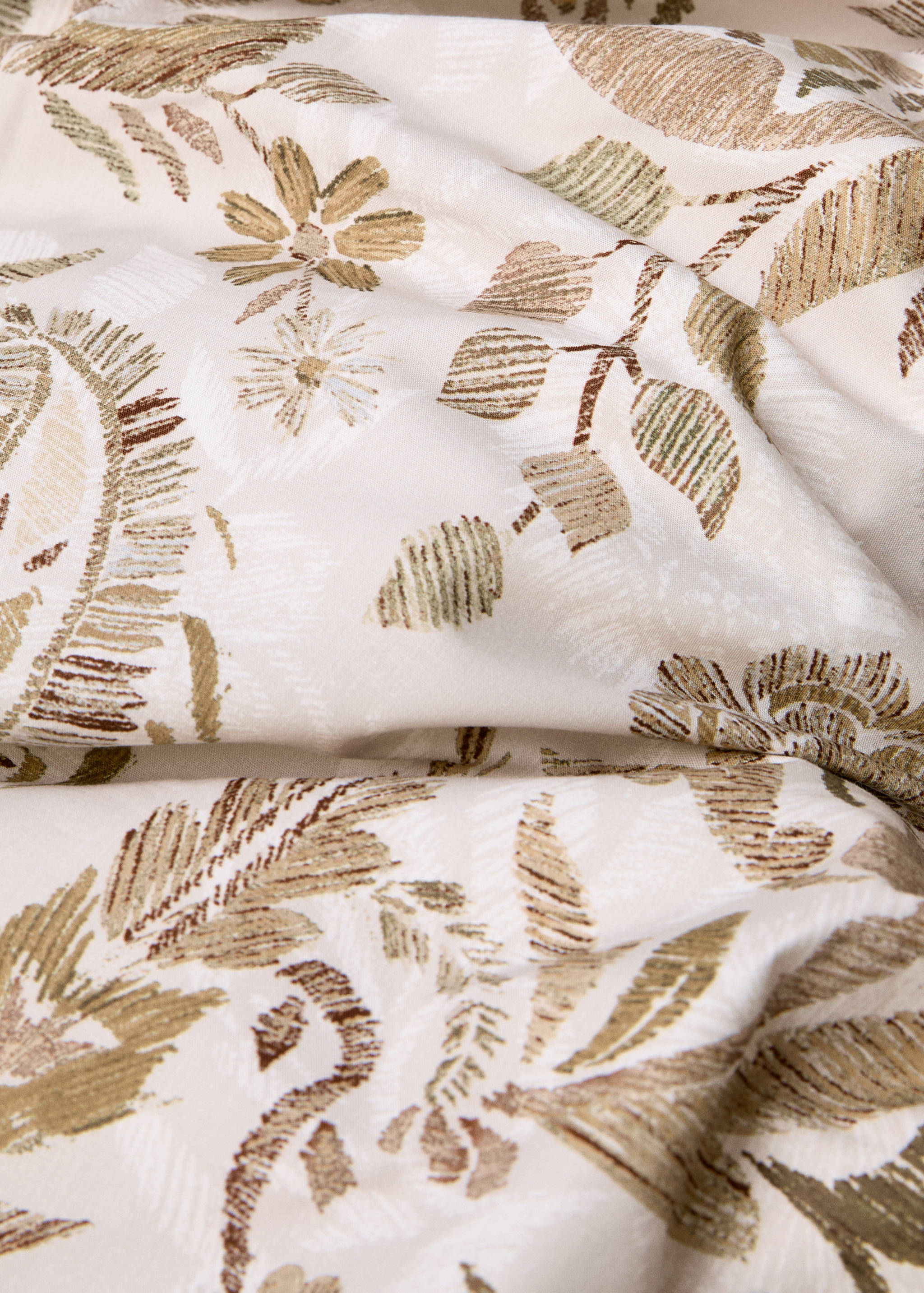 Housse de couette percale de coton motif fleuri lit 180 cm - Détail de l'article 2