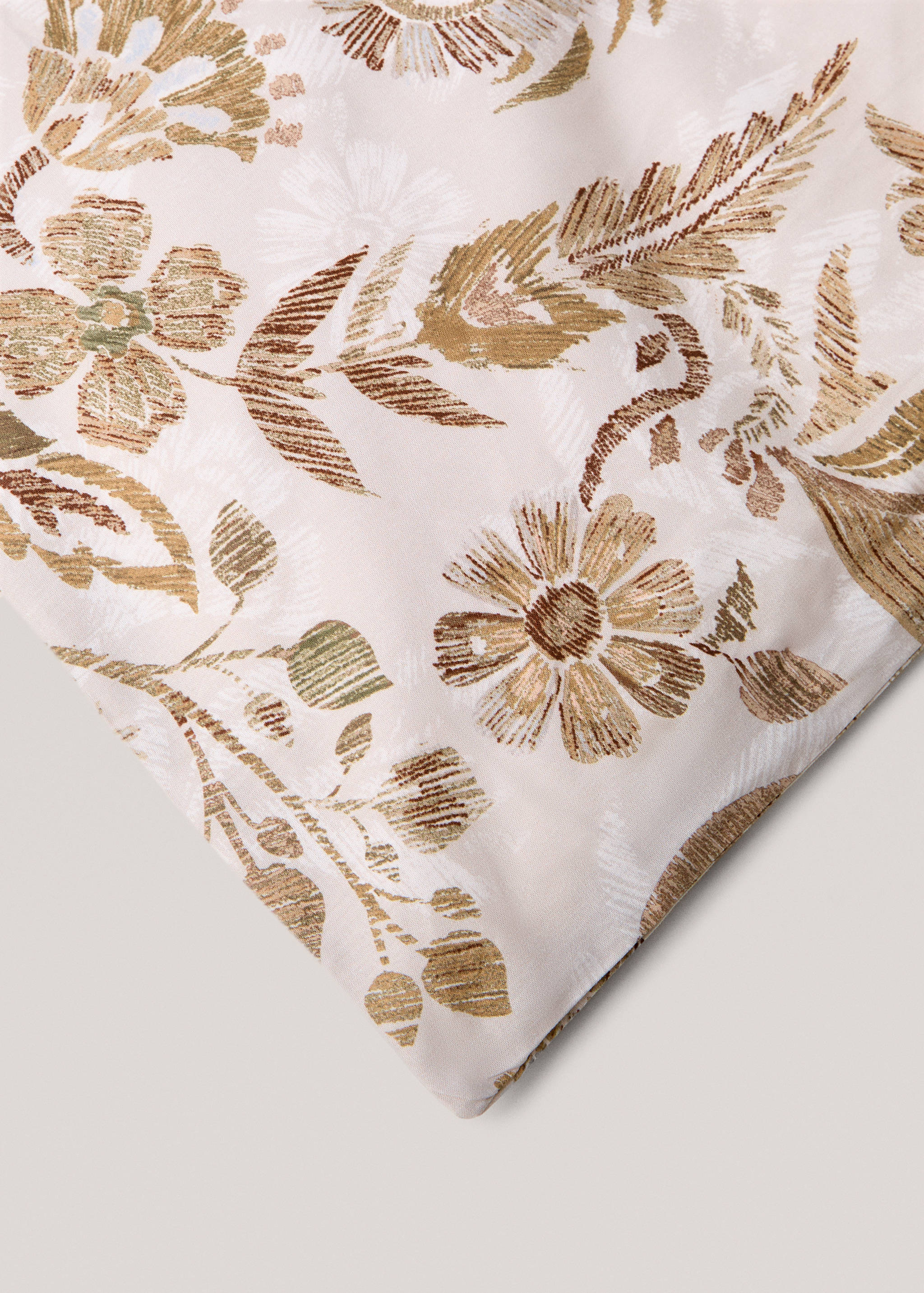 Housse de couette percale de coton motif fleuri lit 180 cm - Détail de l'article 3
