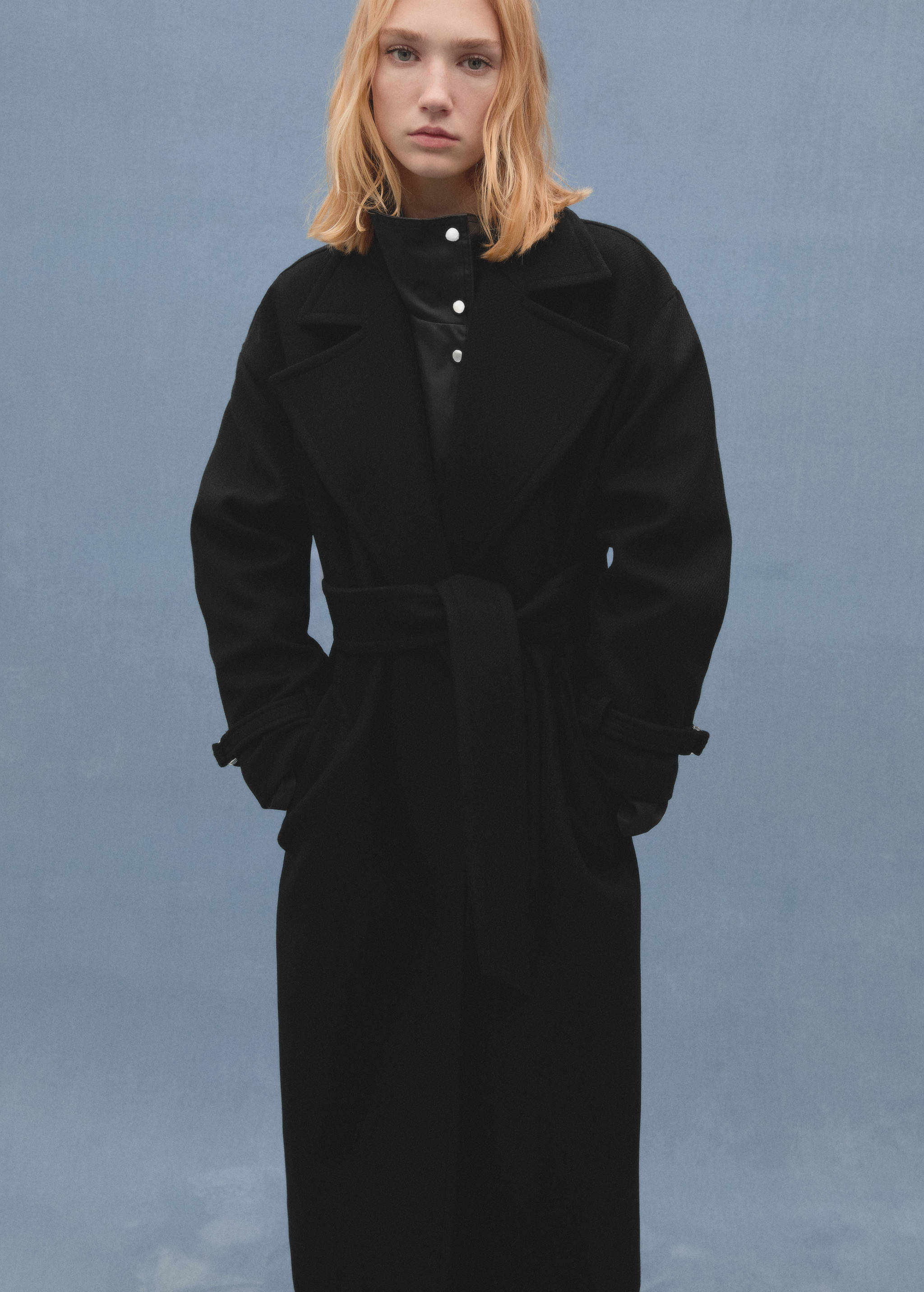 Manteco wool coat with oversized lapels - Details of the article 5
