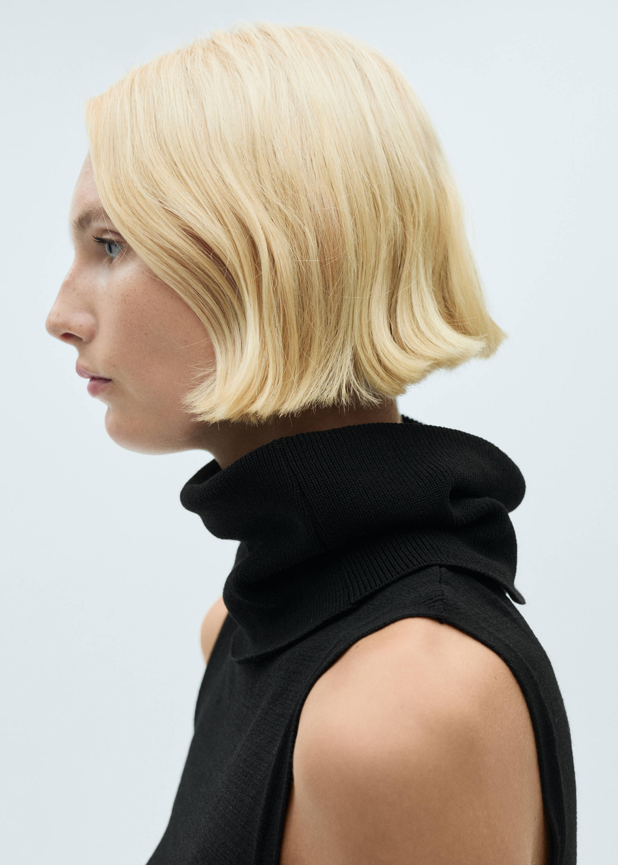 Трикотажный топ с воротником с отворотом - Деталь изделия 1